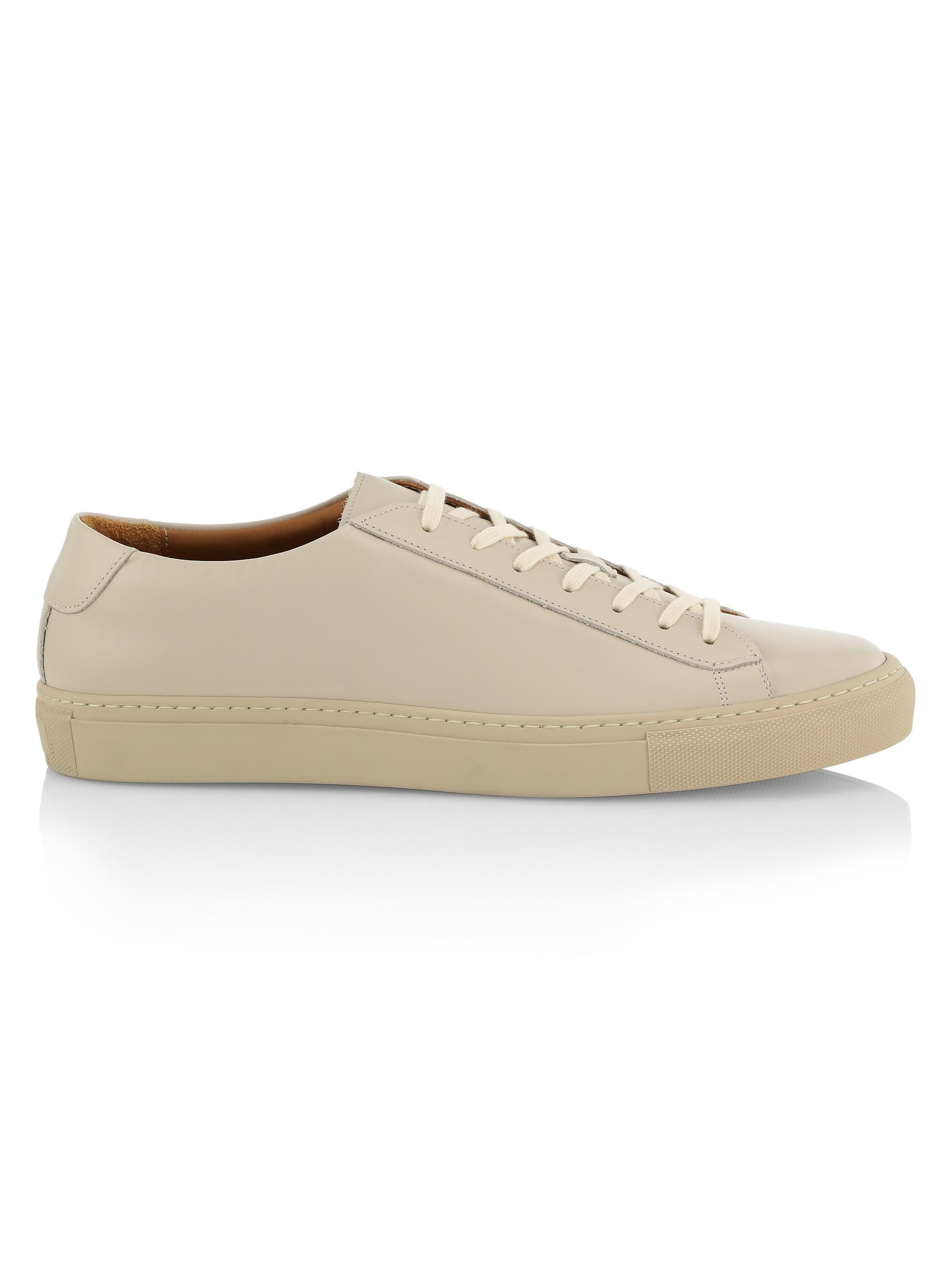 Saks Fifth Avenue Men's COLLECTION Low-Top Leather Sneakers - Sesame