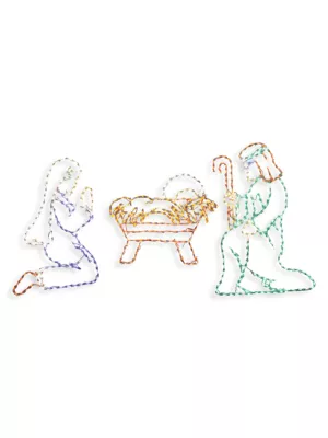 Photo 1 of 3- Piece Nativity Set Giant Outdoor LED Lights