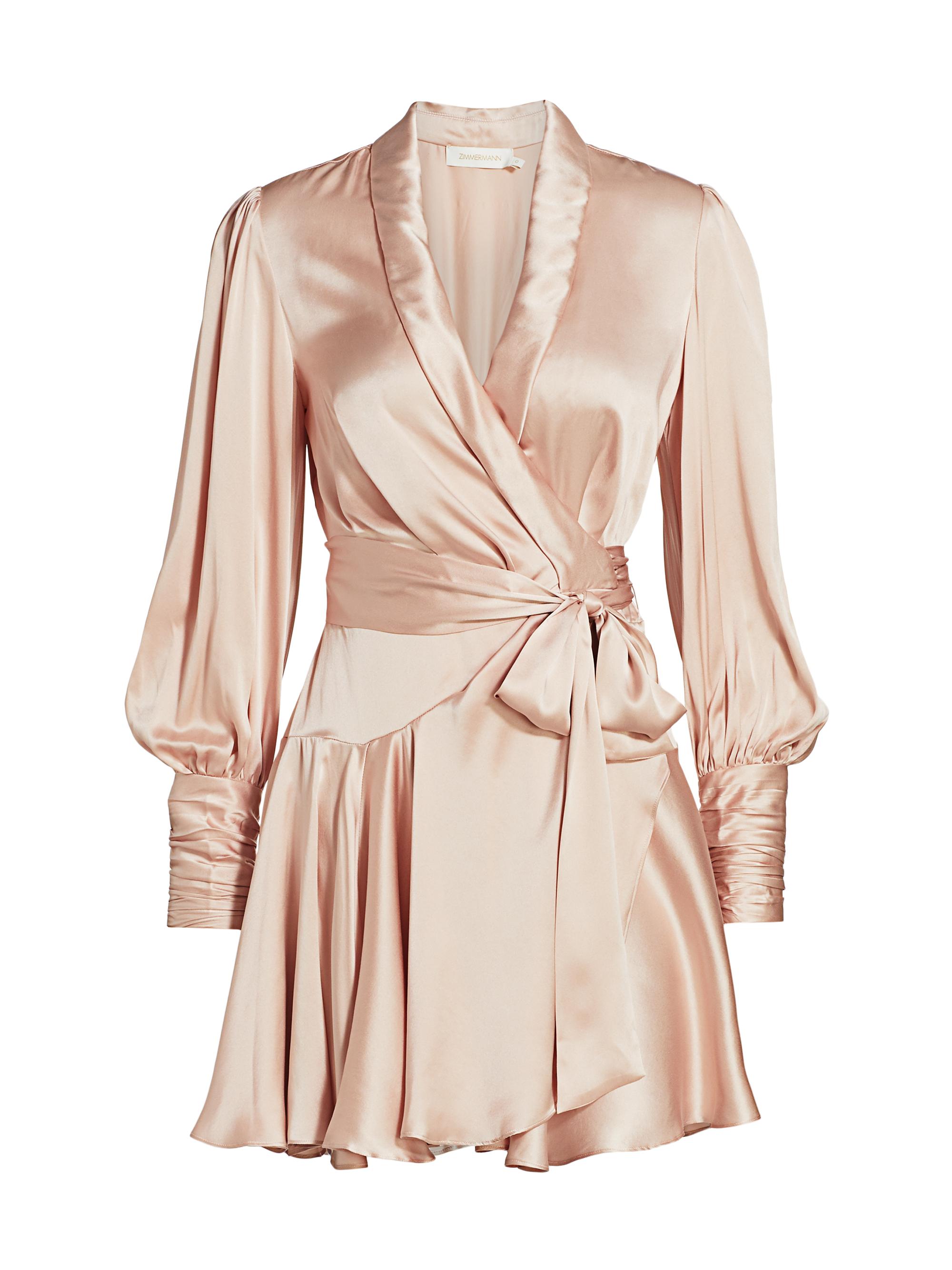 ワンピース Zimmermann silk minidress Zimmermann Draped Stretch Silk Minidress | Saks Fifth Avenue