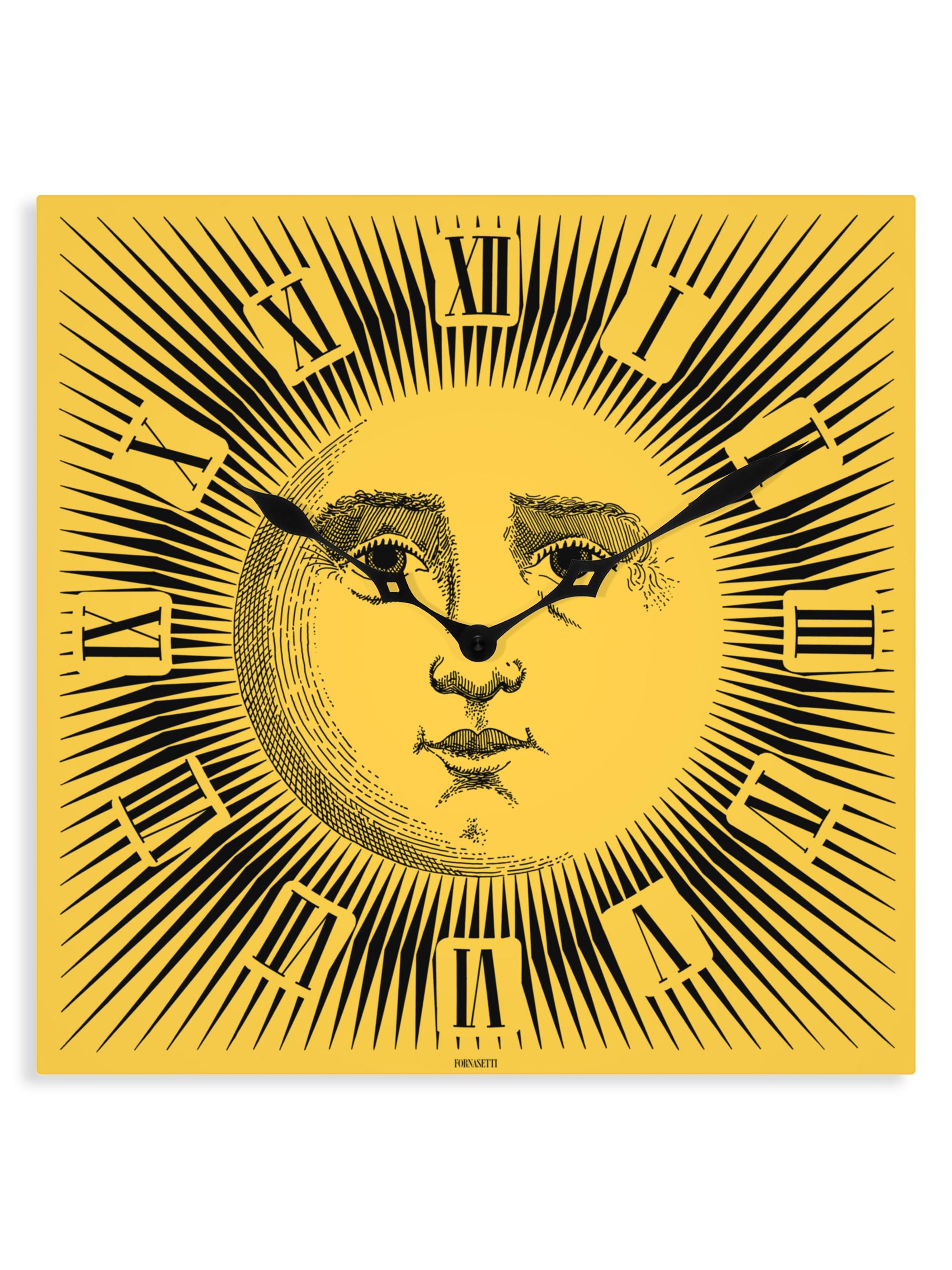 Fornasetti Sole Square Wall Clock