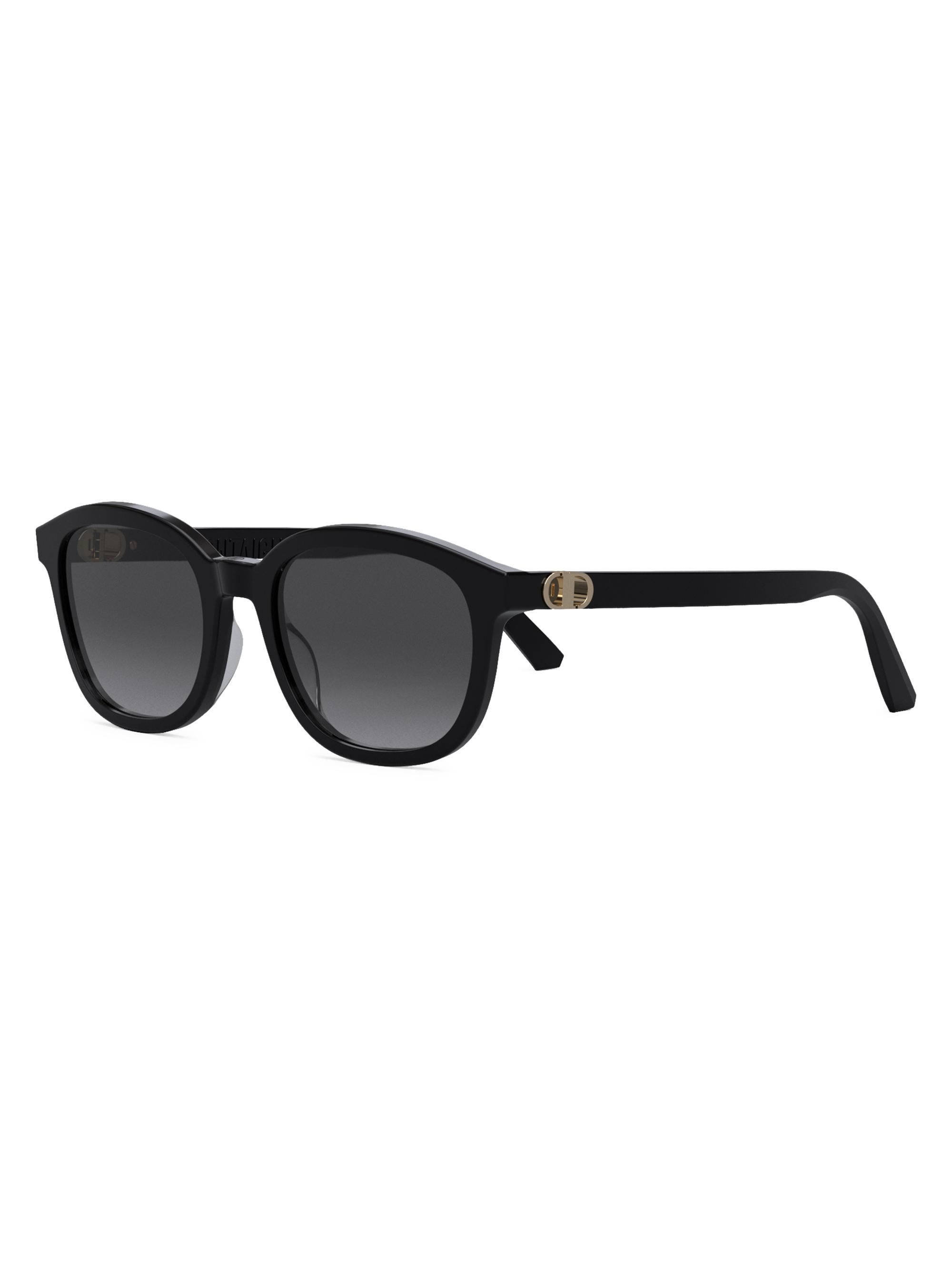 DIOR Women's MontaigneMini 52MM Round Sunglasses - Shiny Black