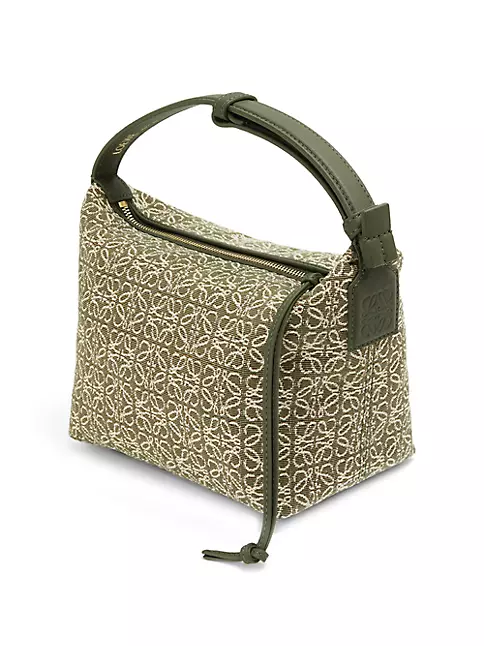T Tote bag in Anagram jacquard and calfskin