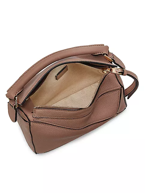 Shop LOEWE Puzzle Mini Leather Shoulder Bag