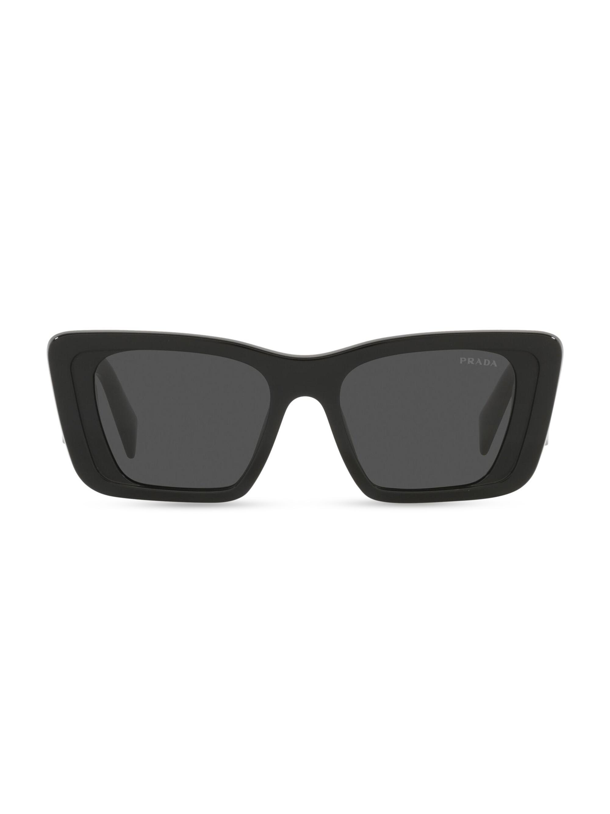Prada Women's Symbole 51MM Rectangular Sunglasses - Black
