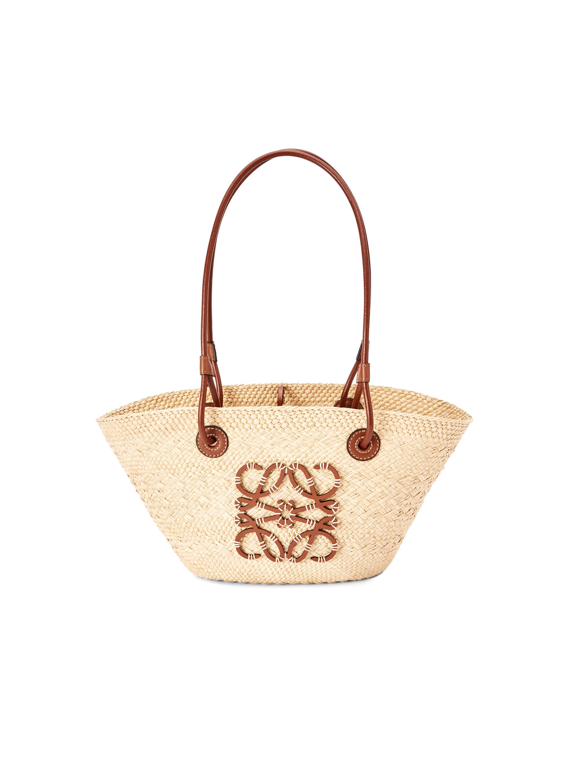 LOEWE Women's Small Anagram Raffia Basket Tote - Natural Tan