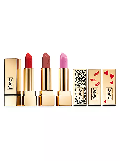 Shop Yves Saint Laurent Rouge Pur Couture Satin Lipstick 3-Piece