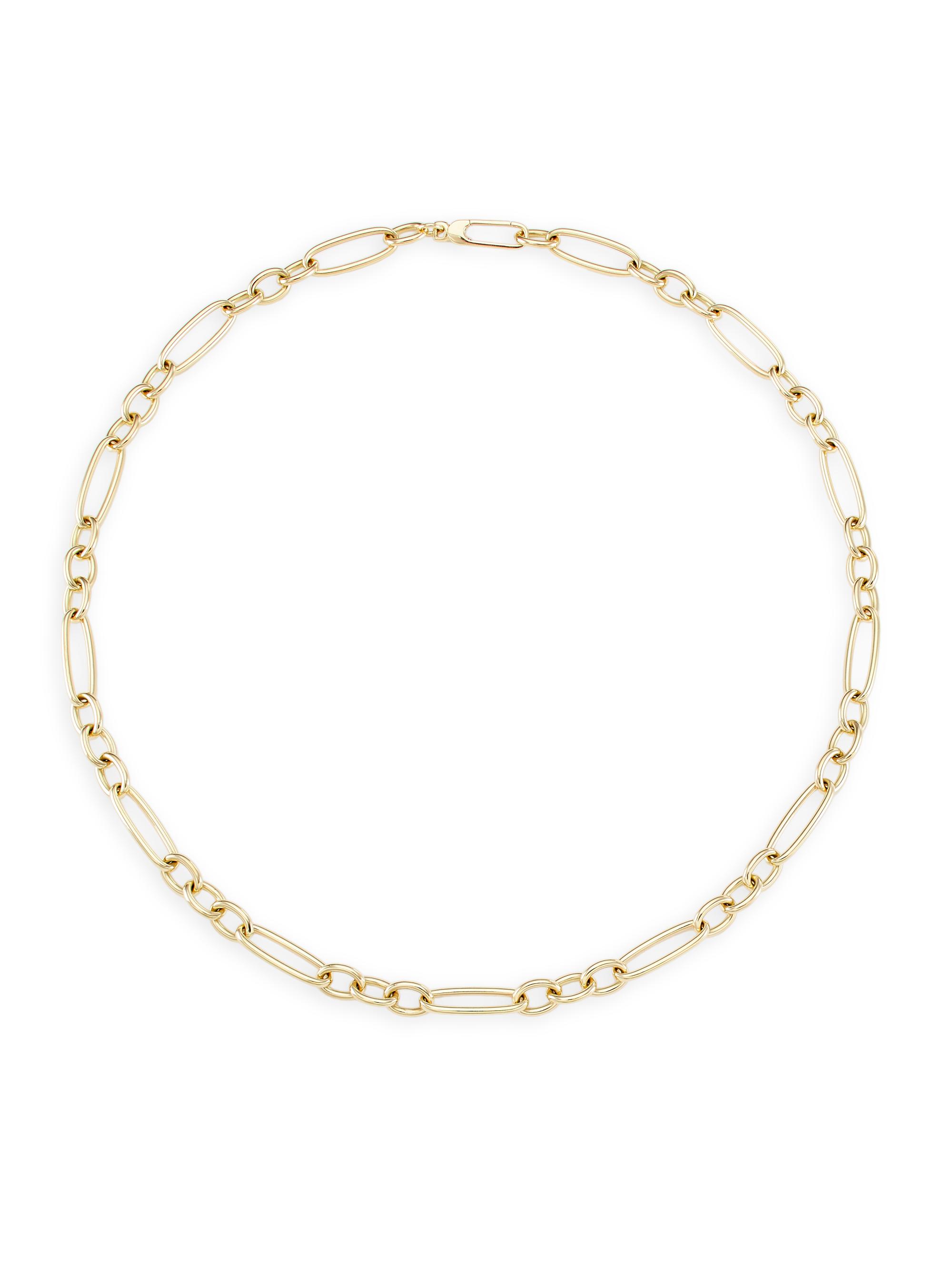 Roberto Coin Women's K Yellow Gold Mixed Paper Clip Chain Necklace - Yellow Gold