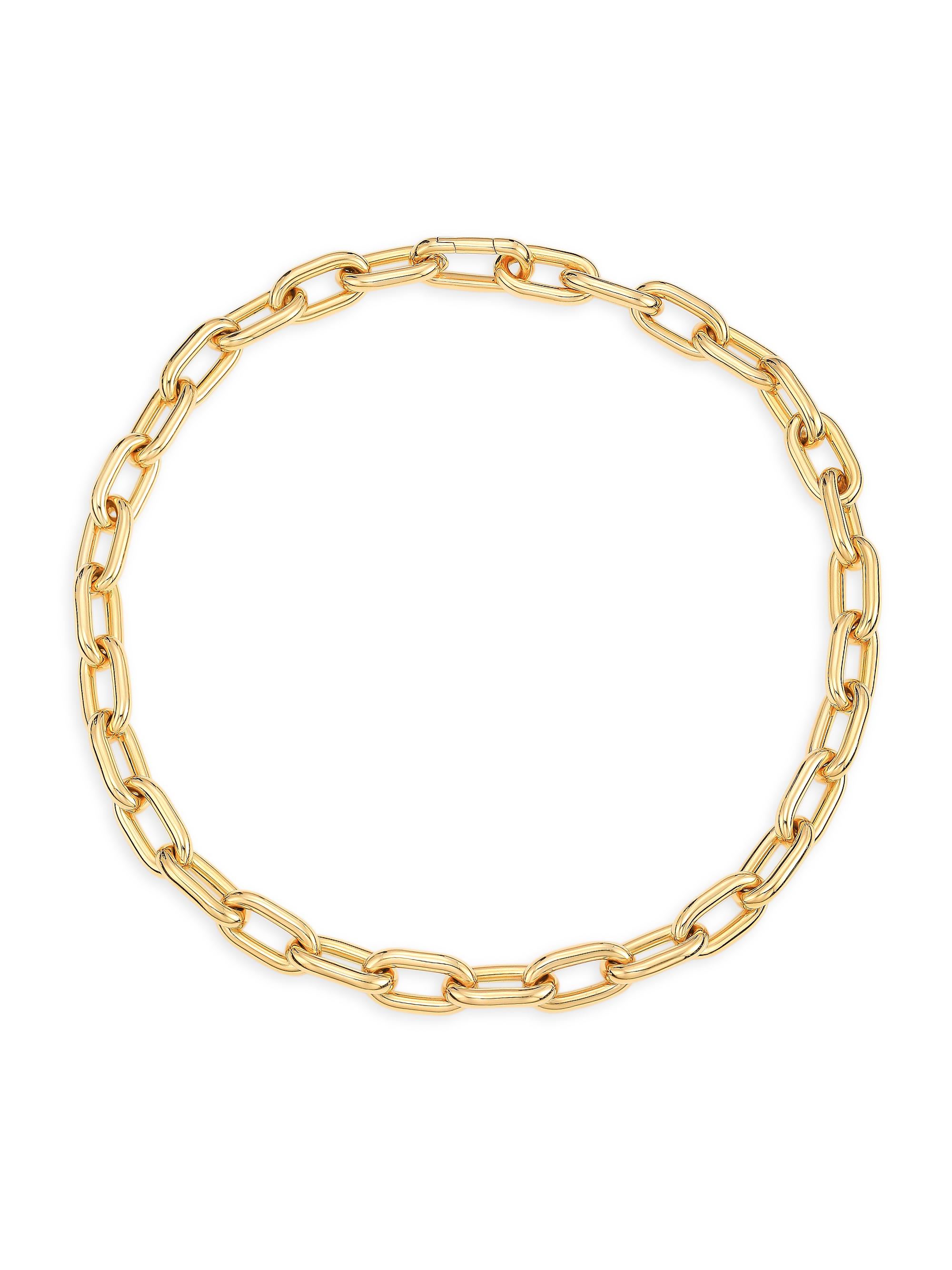 Roberto Coin Women's 18K Yellow Gold Thick Paper Clip Chain Necklace/18" - Yellow