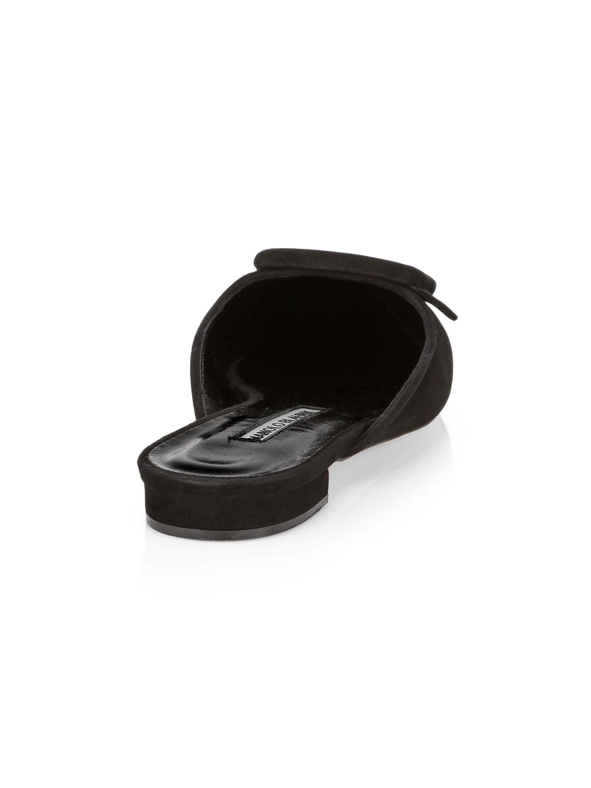 Manolo Blahnik Maysale Suede Flats | Saks Fifth Avenue