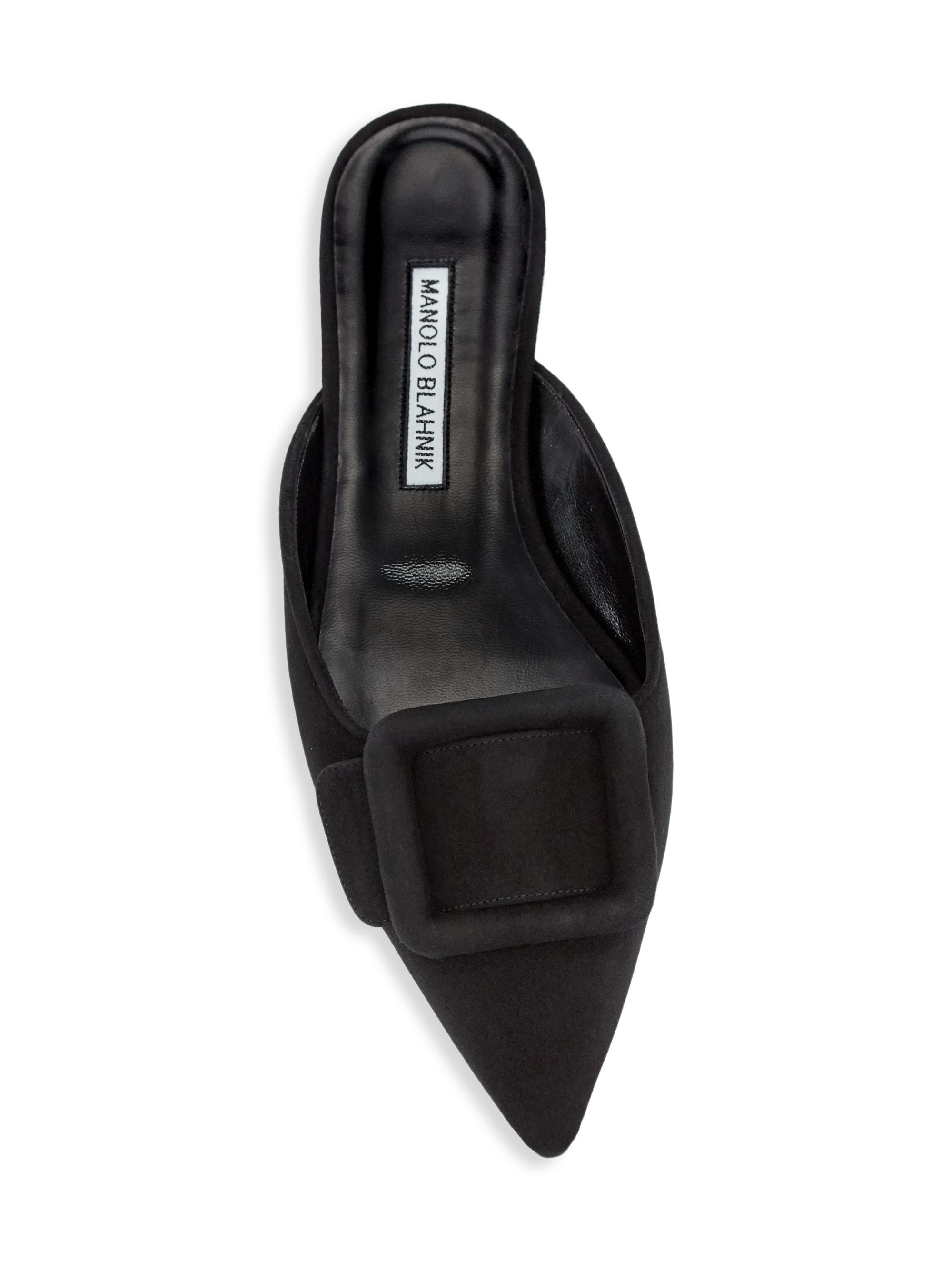 Manolo Blahnik Maysale Suede Flats | Saks Fifth Avenue
