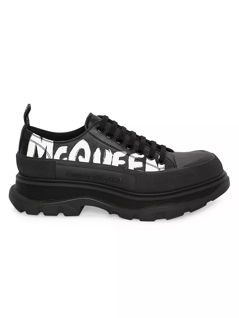 Shop Alexander McQueen Leather Lace-Up Sneakers | Saks Fifth Avenue