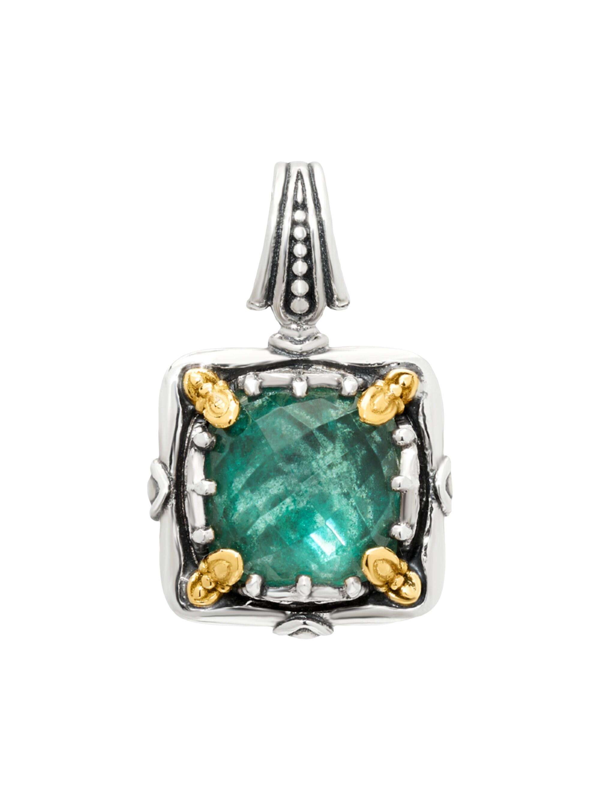 Konstantino Women's Heirloom Sterling Silver, 18K Yellow Gold & Aventurine Doublet Pendant