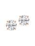 14K White Gold & 0.5 TCW Diamond Round Stud Earrings