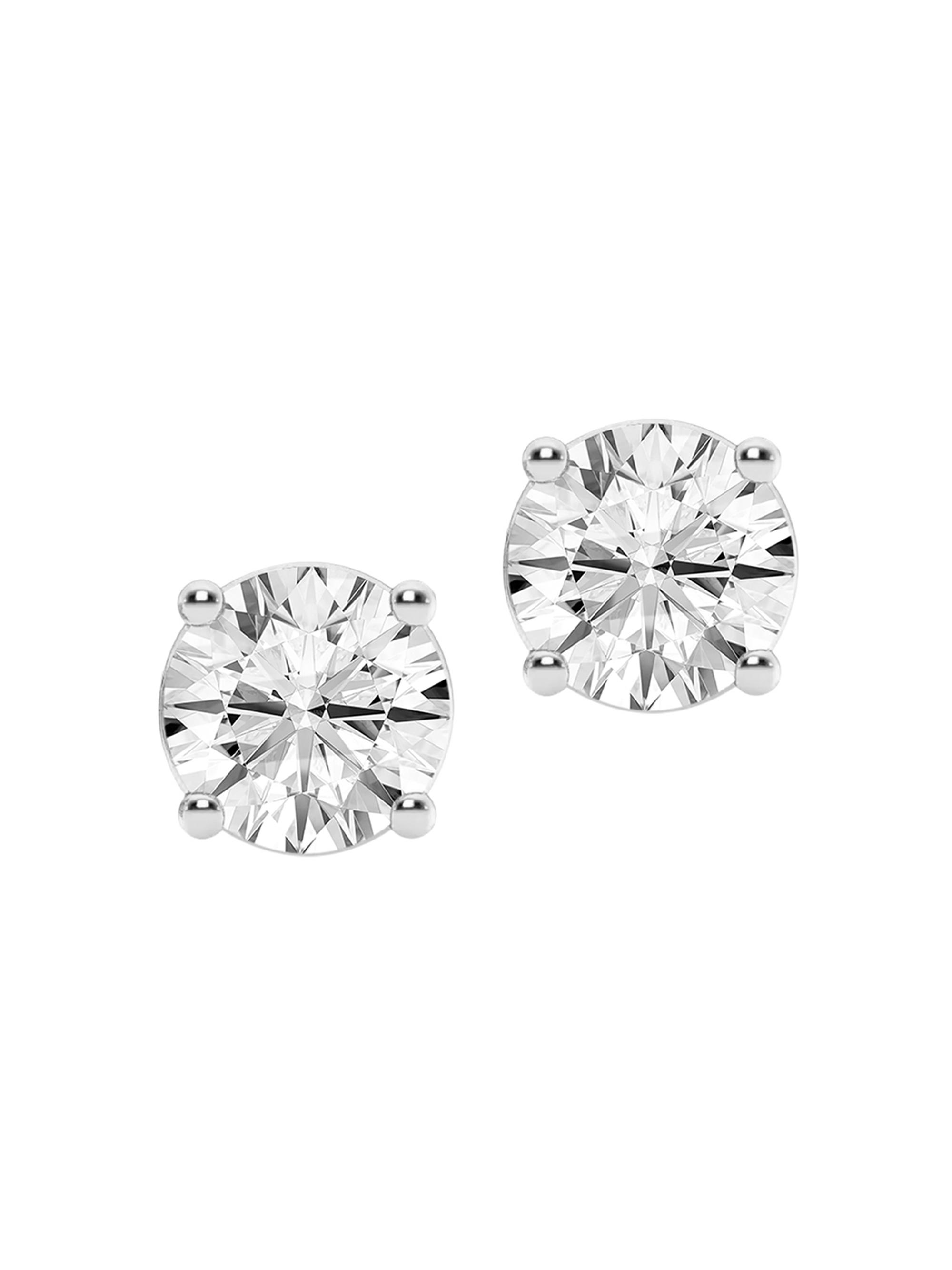 Saks Fifth Avenue Collection Women's 1K Gold & Diamond -Prong Stud Earrings/0.50-8.00 TCW - White Gold