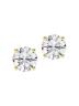 14K White Gold & 0.5 TCW Diamond Round Stud Earrings