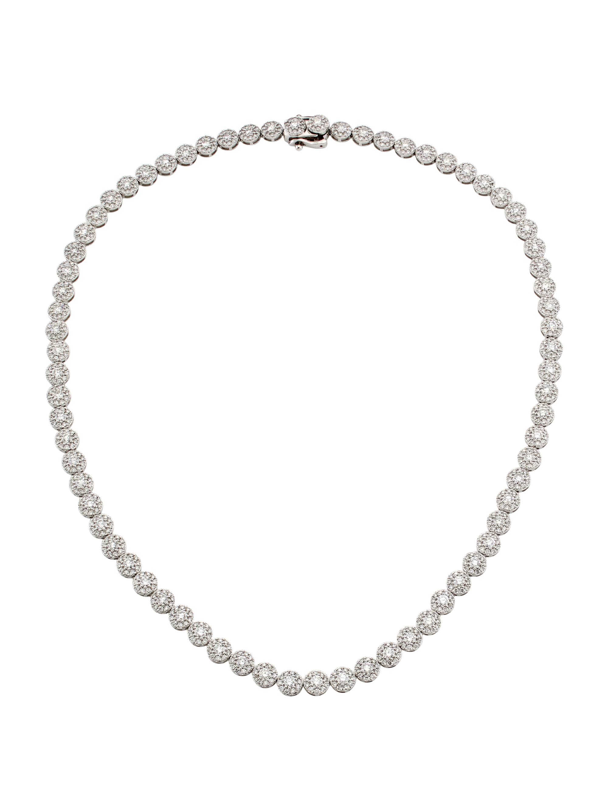 Saks Fifth Avenue Collection Women's 14K White Gold & 10.08 TCW Diamond Tennis Necklace - White Gold