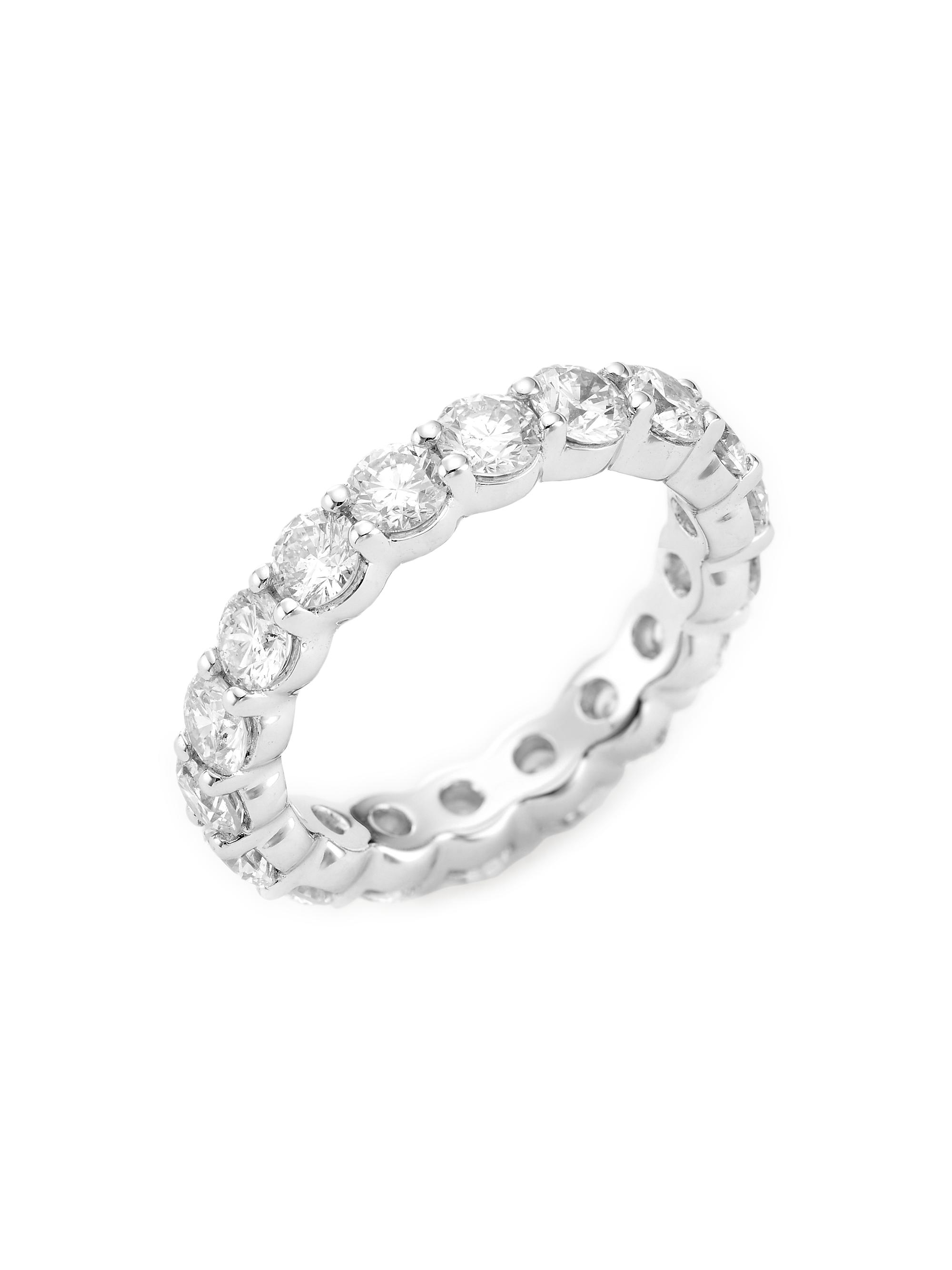 Saks Fifth Avenue Collection Women's 14K White Gold & Round Natural Diamond Eternity Band/2.00-5.00 TCW - 3 Tcw