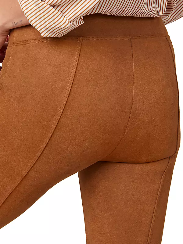 Spanx Faux Suede Leggings - Tan - ShopStyle Plus Size Trousers