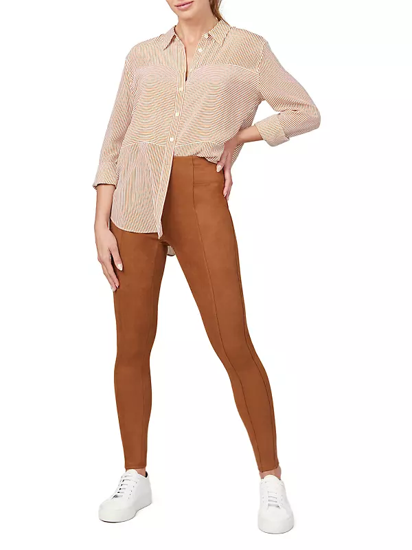 Espresso Faux Suede Leggings  Outfits with leggings, Fashion, Outfits