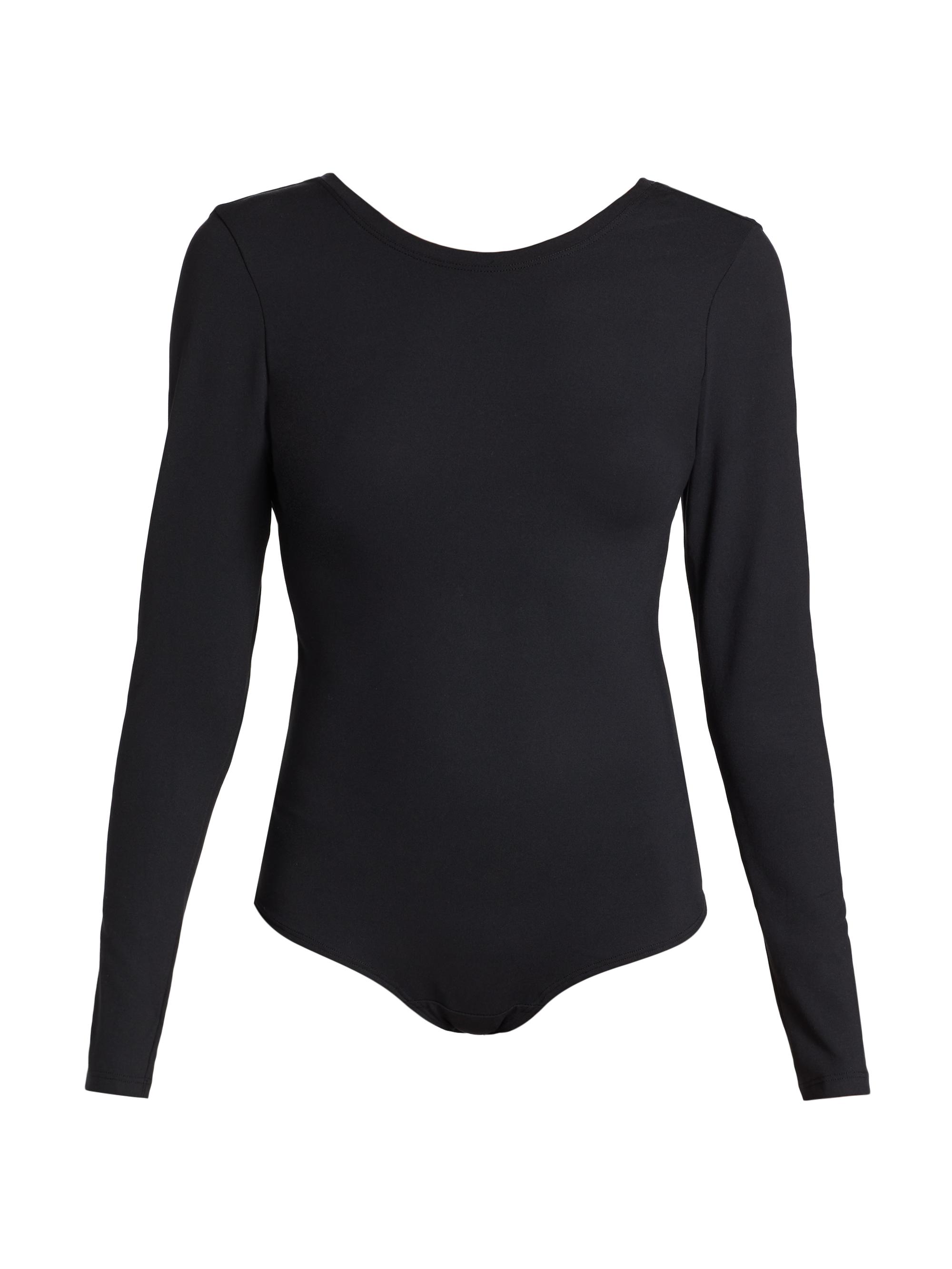 Spanx Women's Long Sleeve Scoop Bodysuit - Classic Black | Thumbnail 9