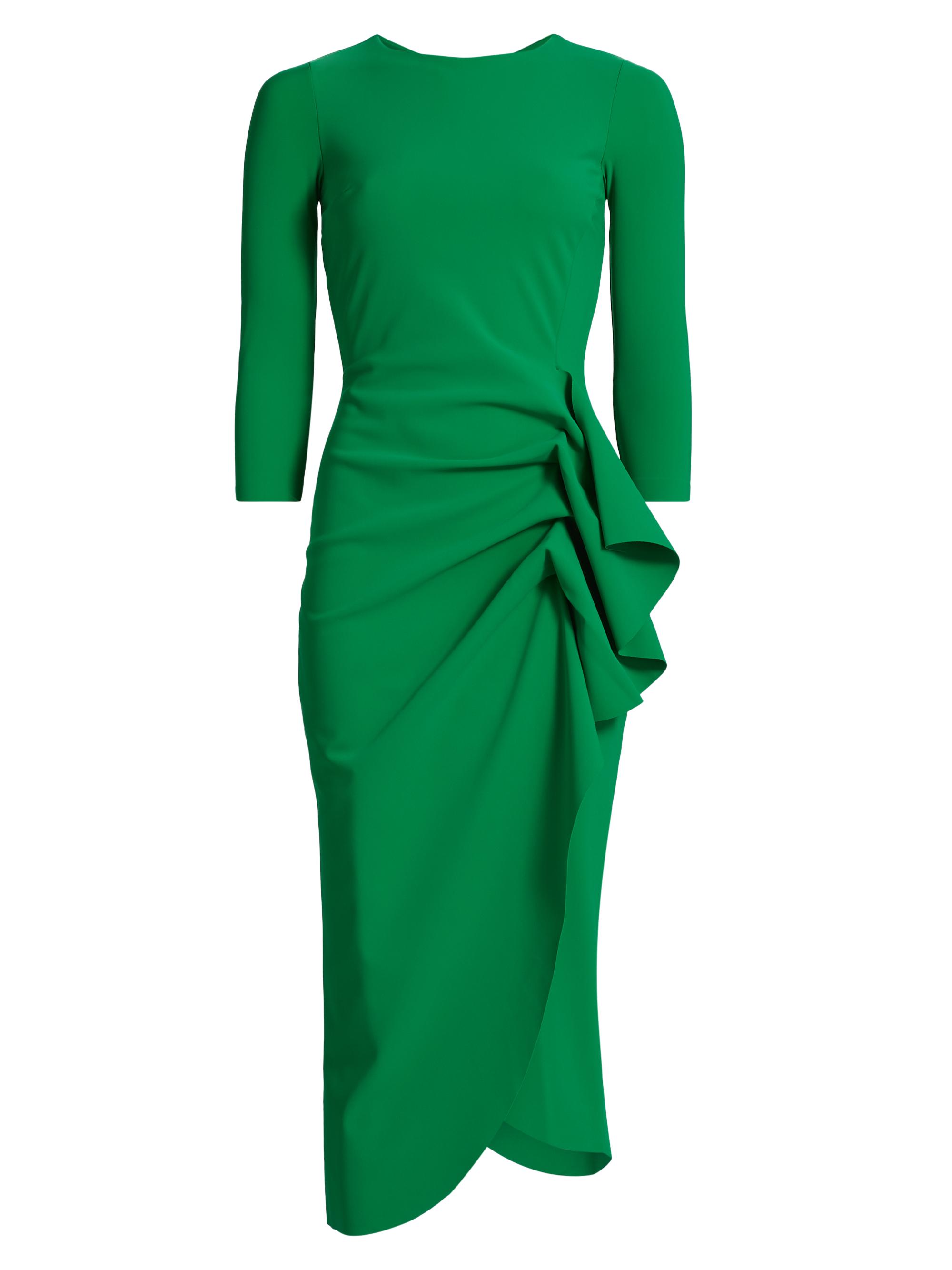 Chiara Boni La Petite Robe Women's Gathered Side Midi-Dress - Kelly Green