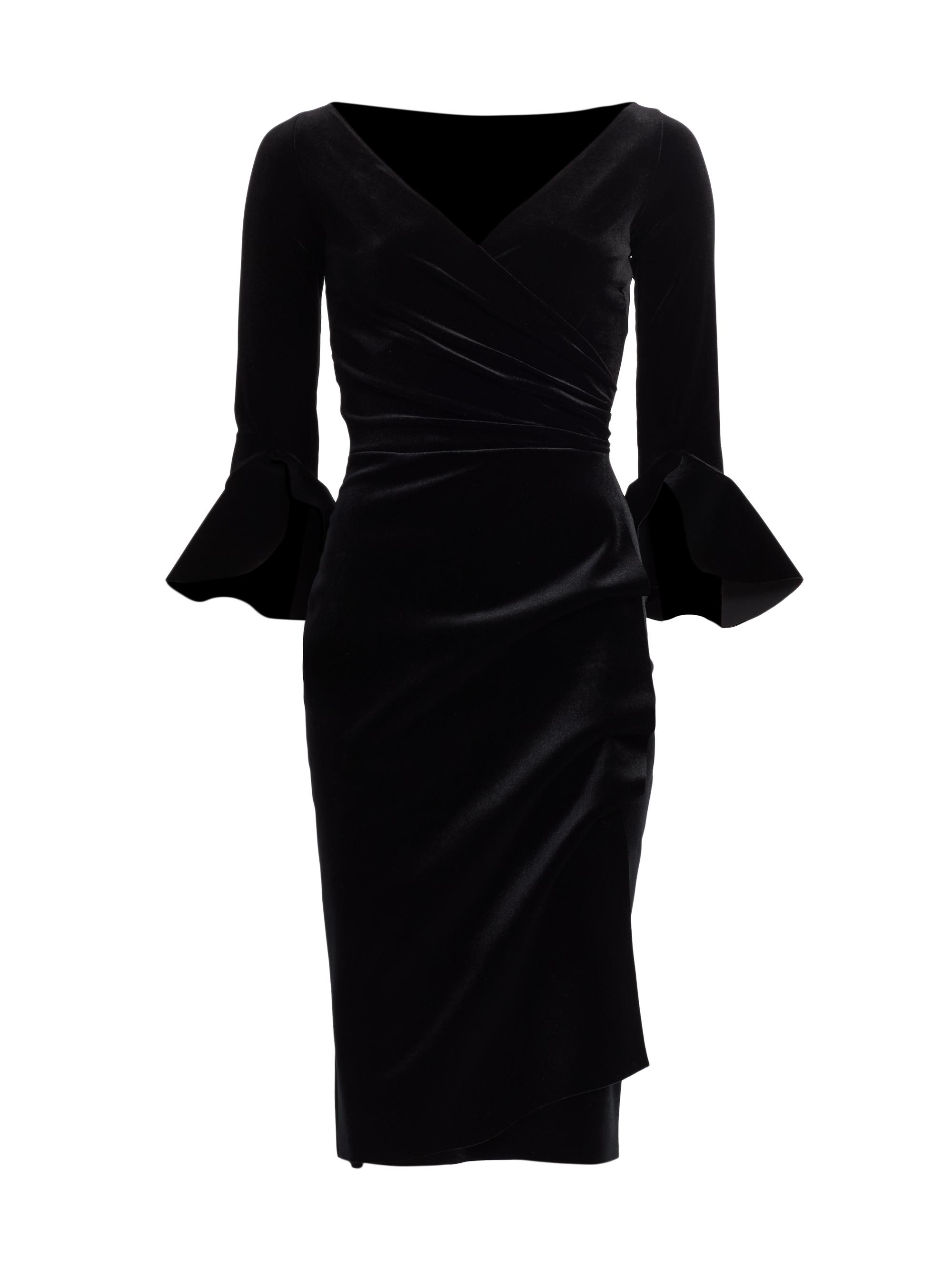 Chiara Boni La Petite Robe Women's Triana Velvet Wrap Dress - Black