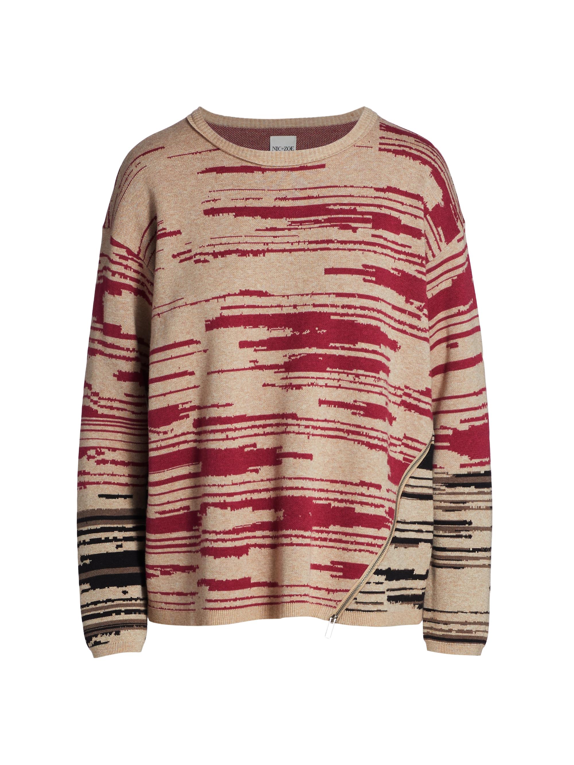 NIC+ZOE Women's This & That Sweater - Red Multi