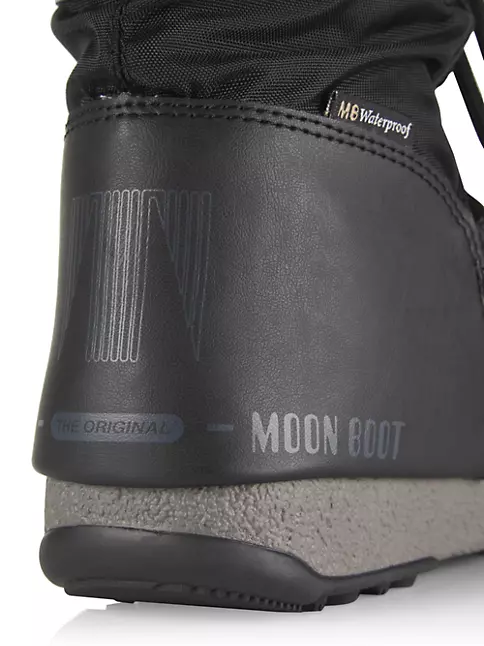 Moon Boot Women's Monaco Faux-Fur Low Boots - Black - Size 7
