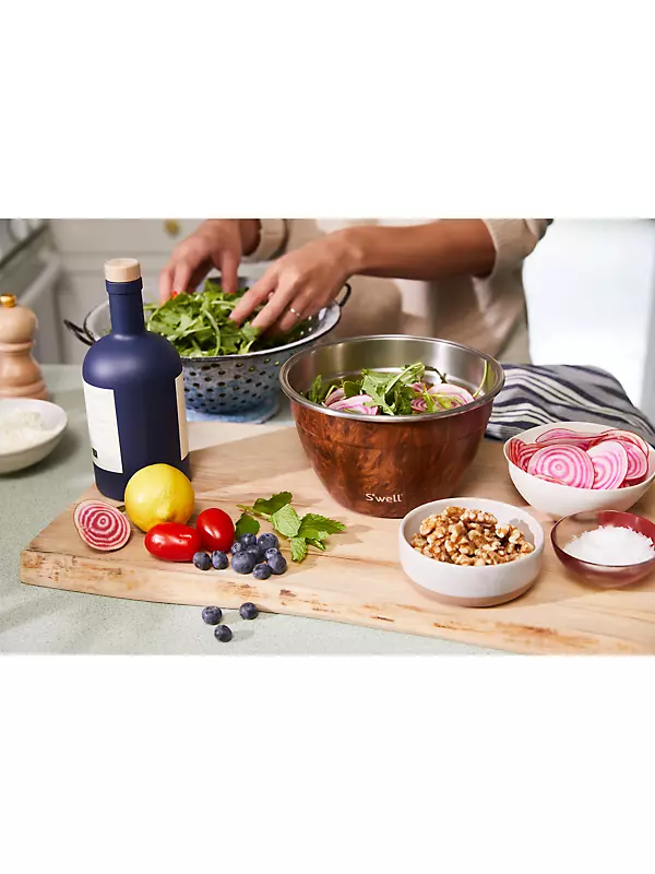 Shop S'well Teakwood Stainless Steel Reusable Salad Bowl Kit/64 oz