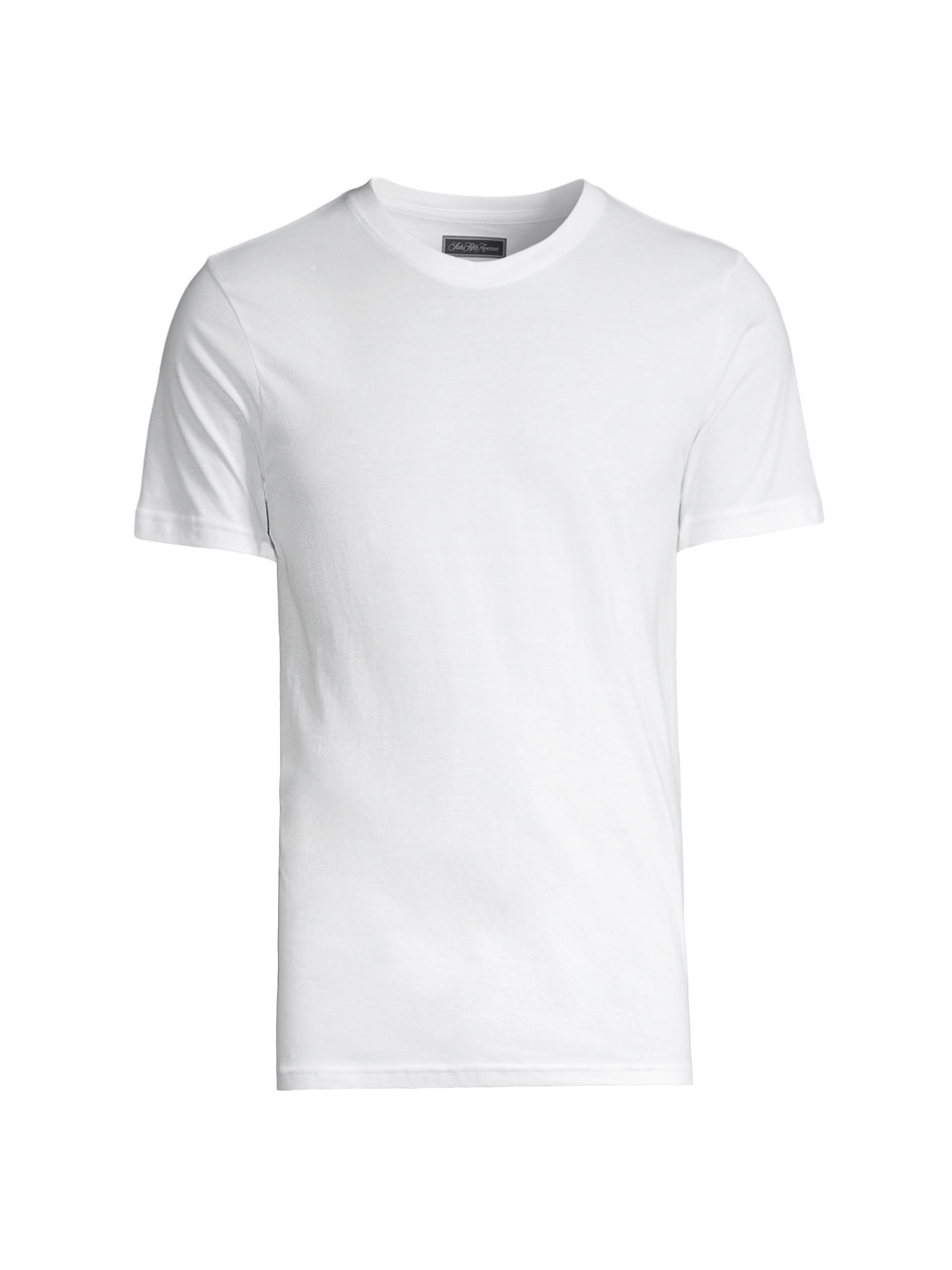 Saks Fifth Avenue Men's COLLECTION 3-Pack Pima Cotton T-Shirts - White