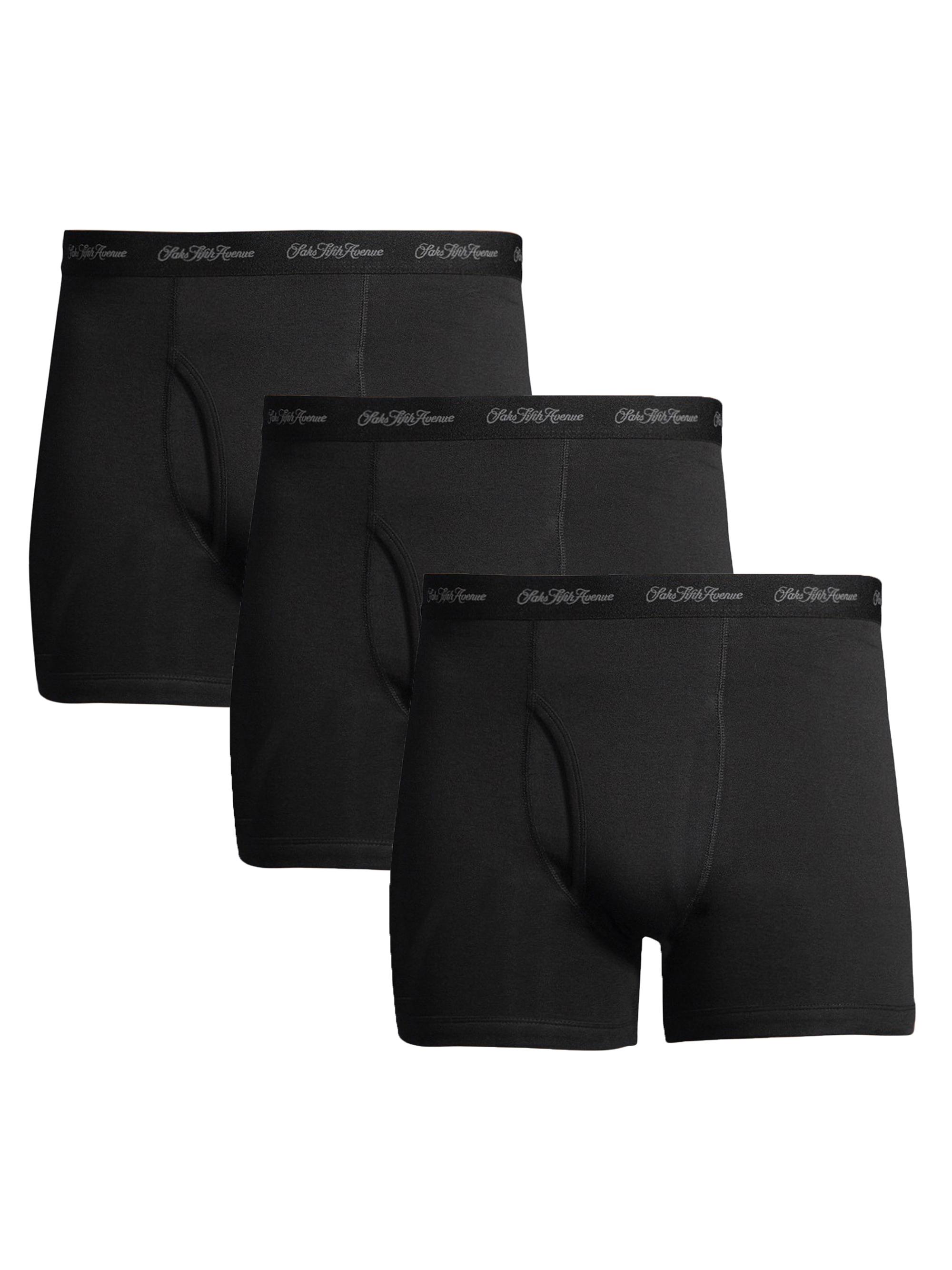 Saks Fifth Avenue Men's COLLECTION 3-Pack Boxer Briefs - Black