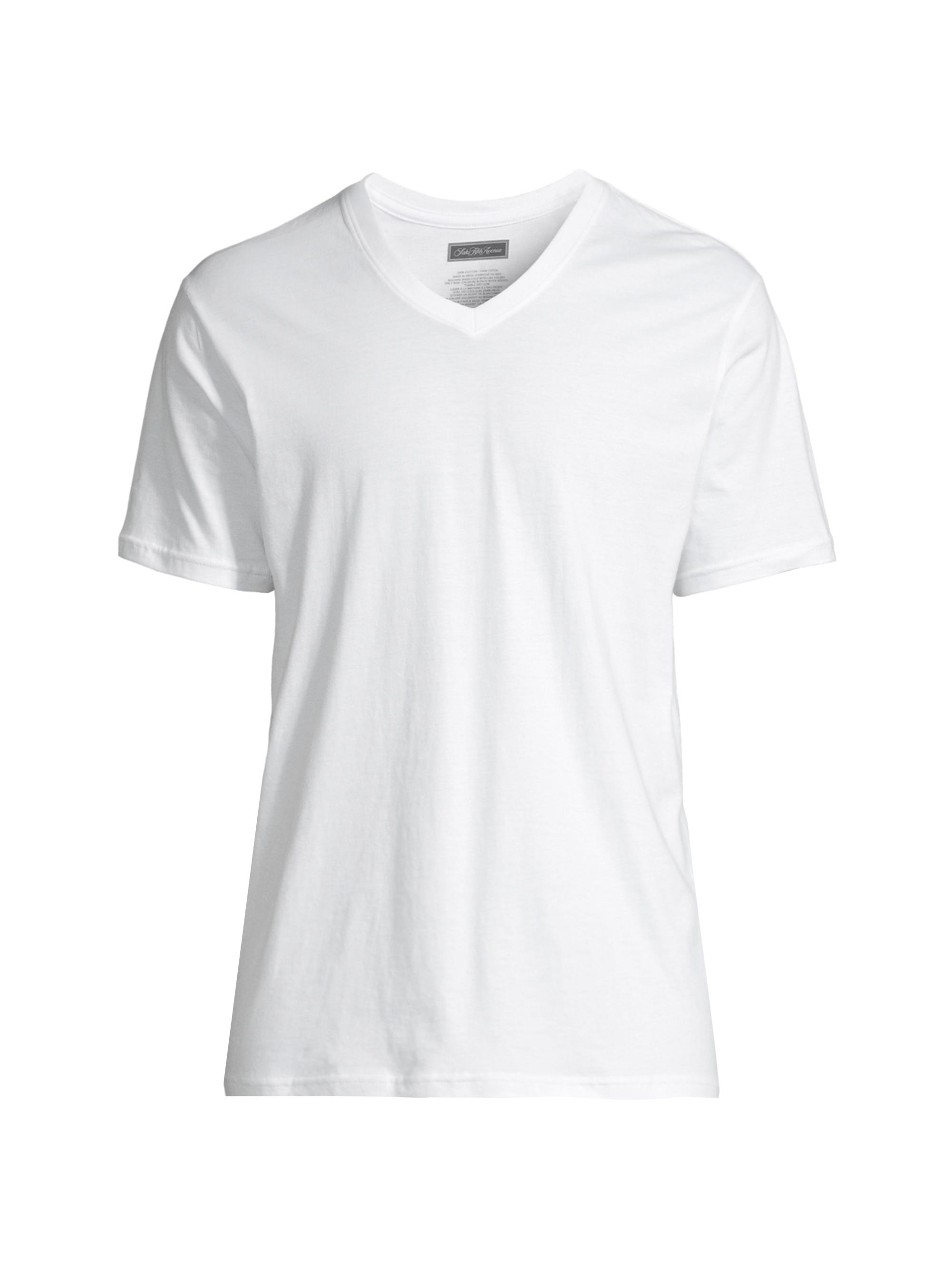 Saks Fifth Avenue Men's COLLECTION 3-Pack V-Neck Pima Cotton T-Shirts - White