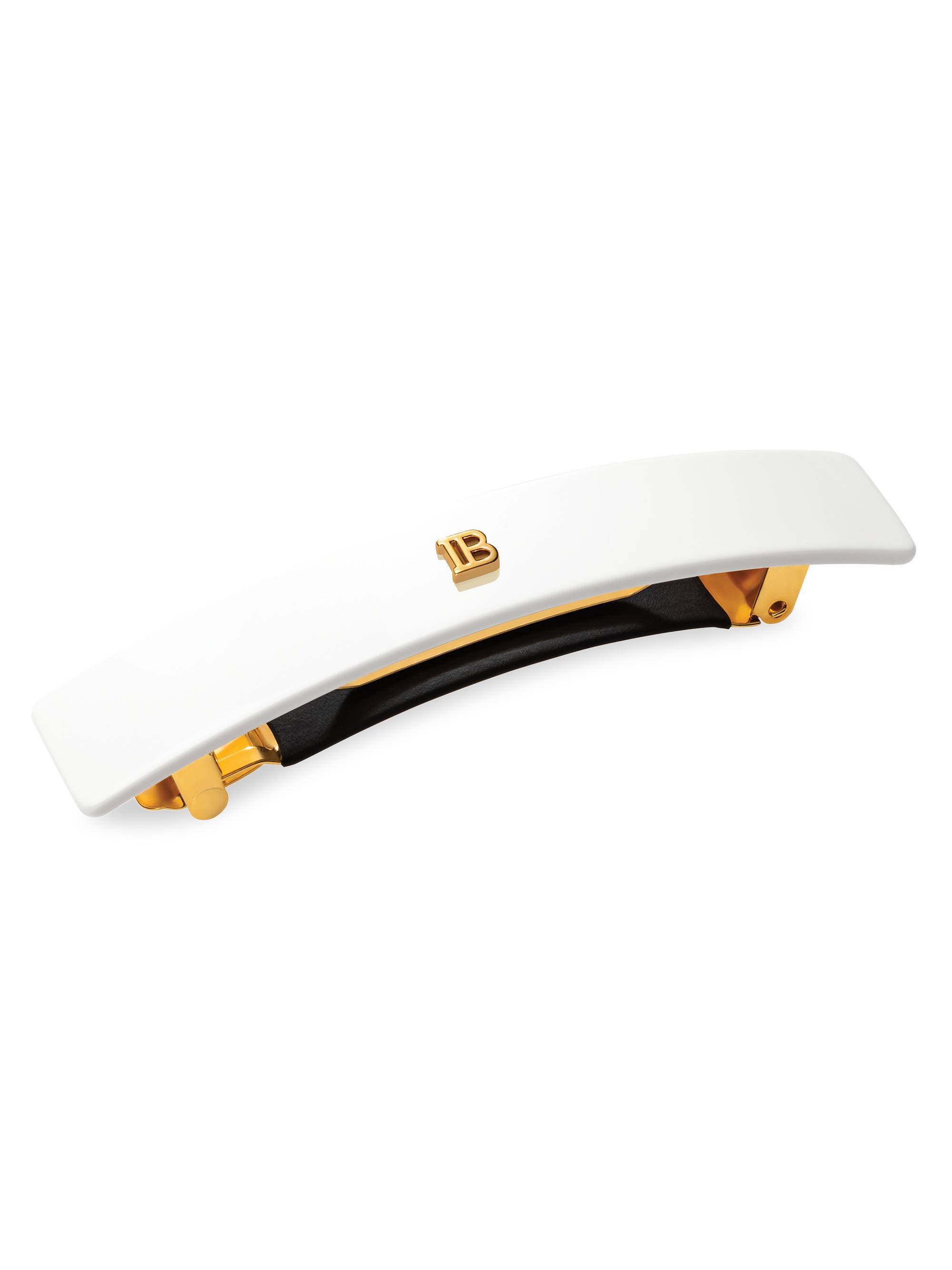 Balmain Hair Women's Logo "B" Hair Barrette - White