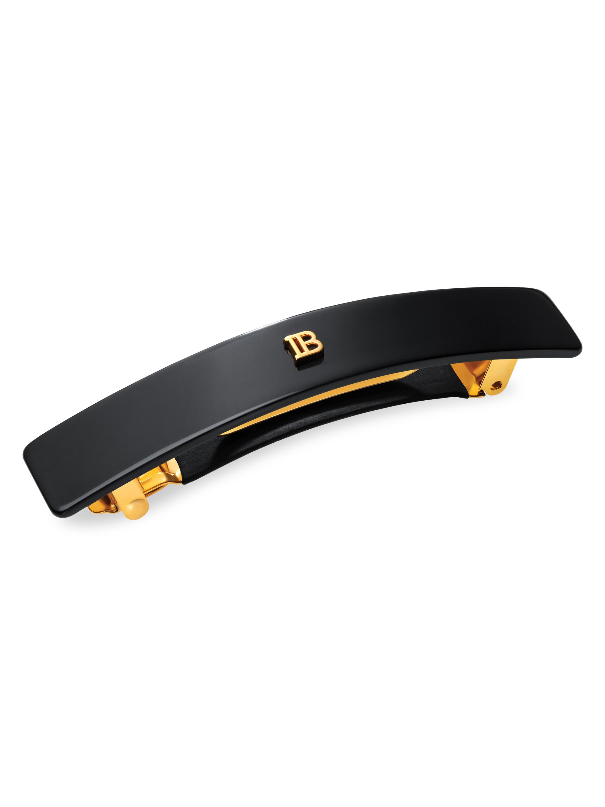 Balmain Hair Women's Logo "B"  Hair Barrette - Black