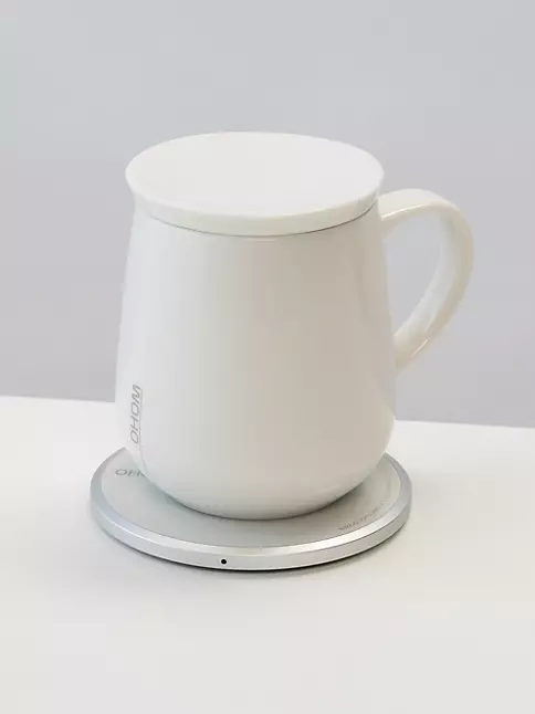 Dengmore Coffee Mug Warmer and Mug SetSelf Heating Mug With Wireless Smart  ChargingMug With Lid 12ozPerfect For Desktop Home OfficeGift For Coffee
