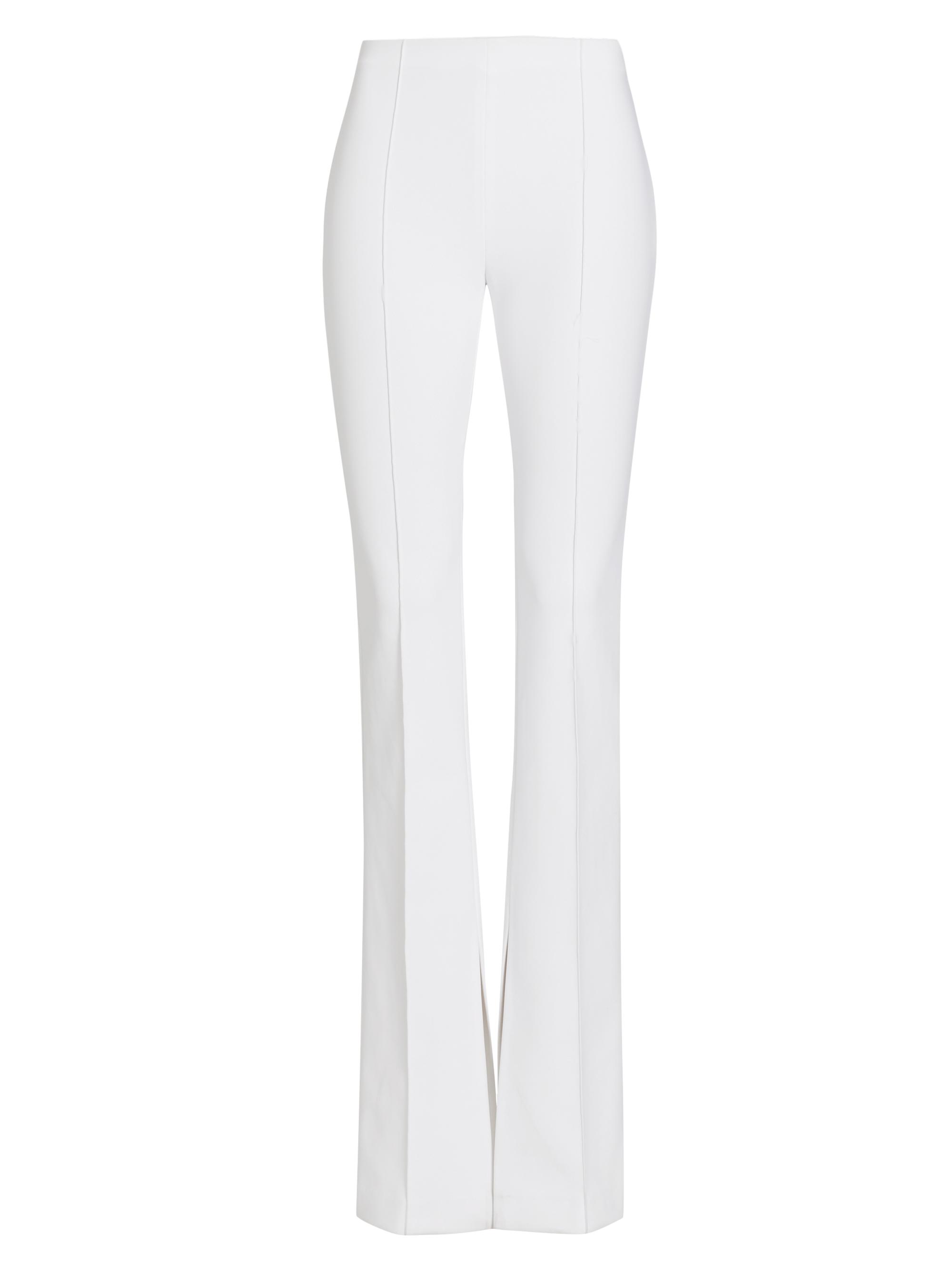 Adam Lippes Women's Eva Bonded Neoprene Flared Pants - White