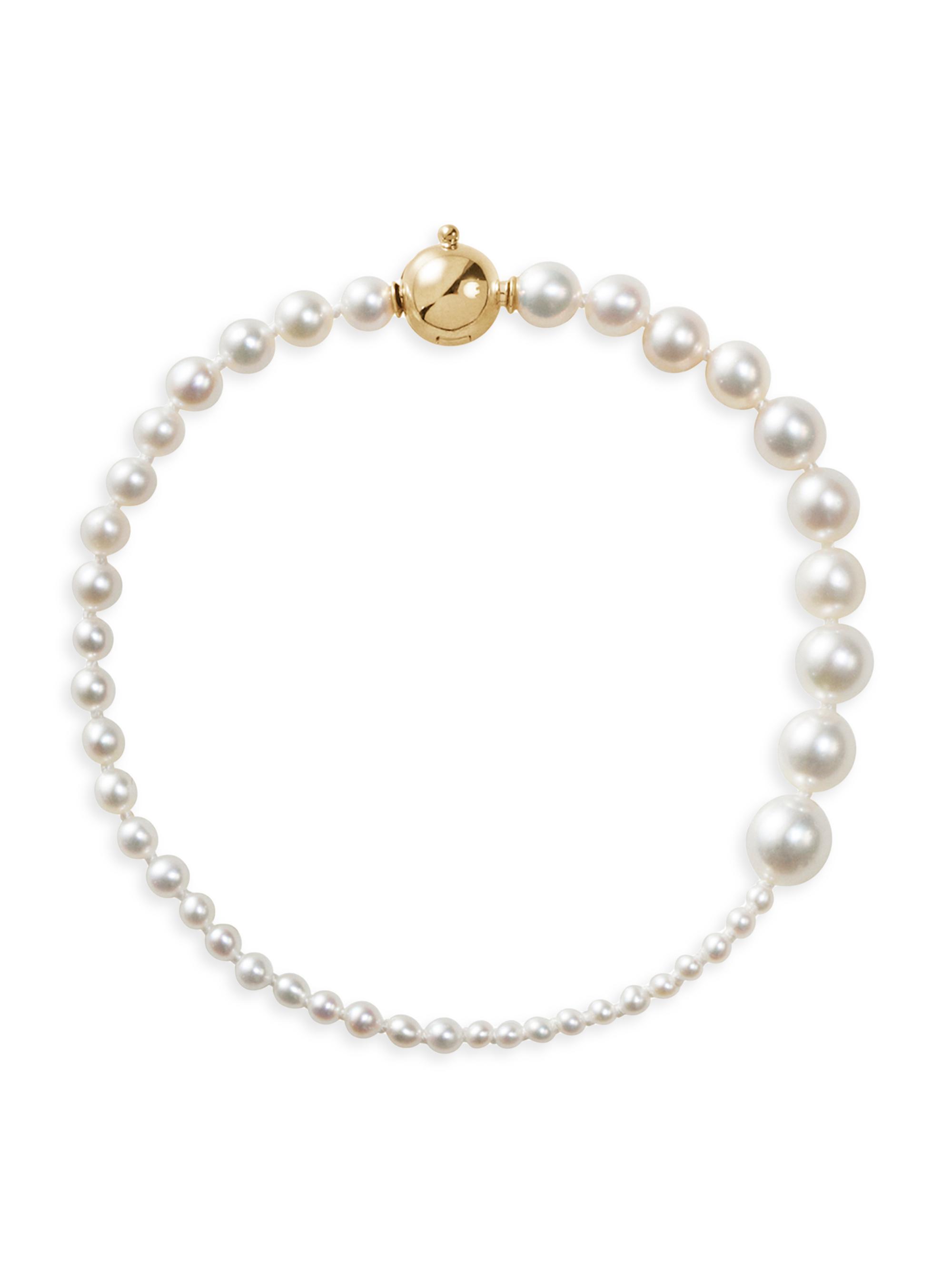 Sophie Bille Brahe Women's Endless Colonnade Peggy 14K Yelow Gold & Freshwater Pearl Bracelet - Pearl