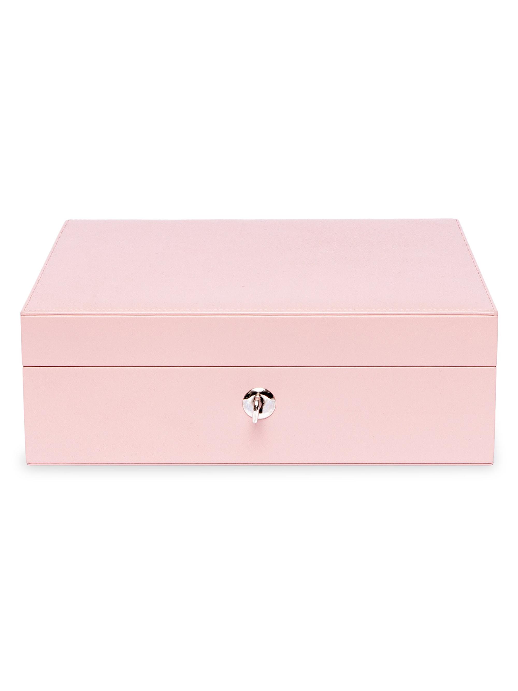 Rapport London Jessica Leather & Suede Jewelry Box - Blush