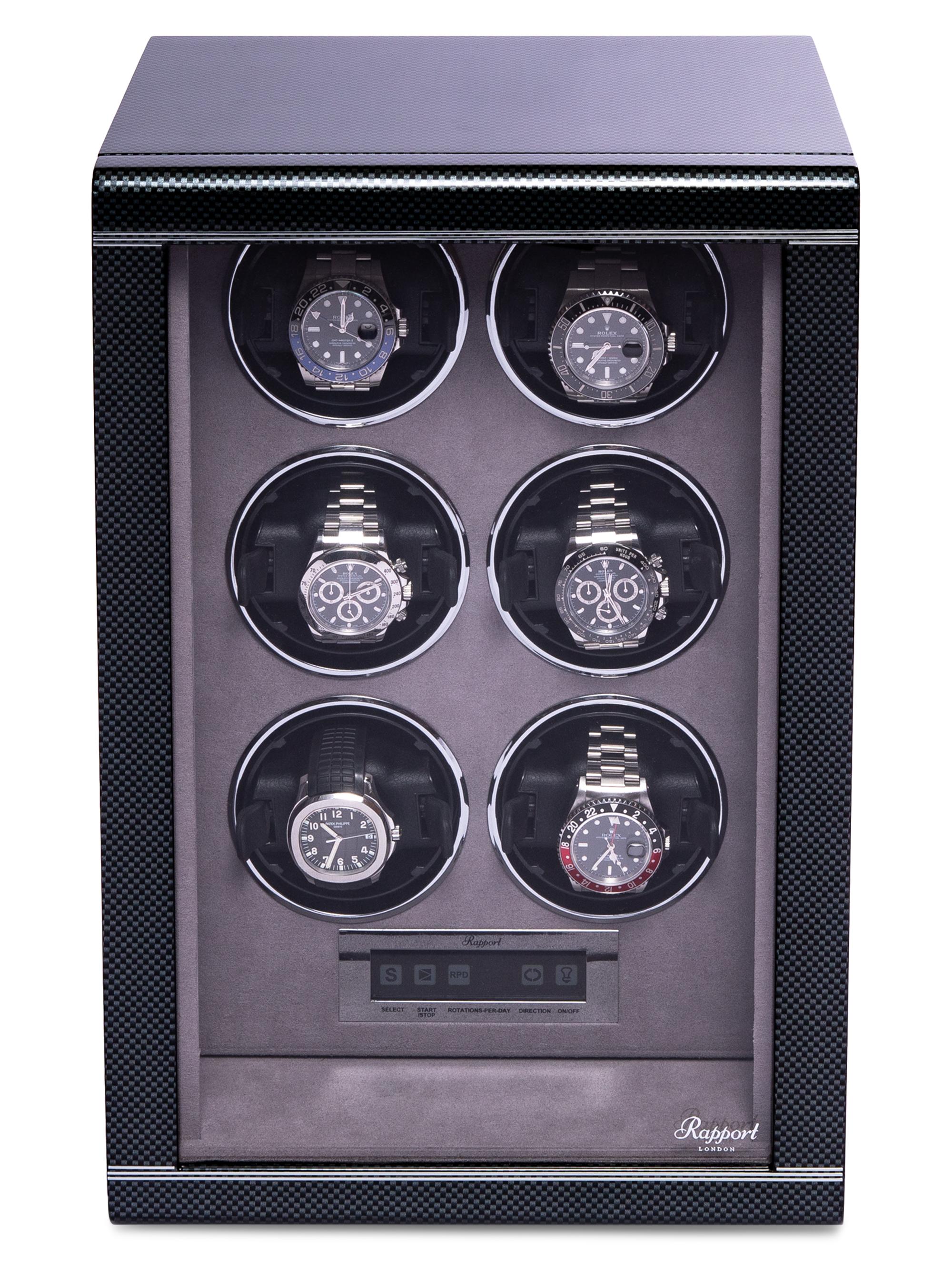 Rapport London Formula Carbon Six Watch Winder - Carbon