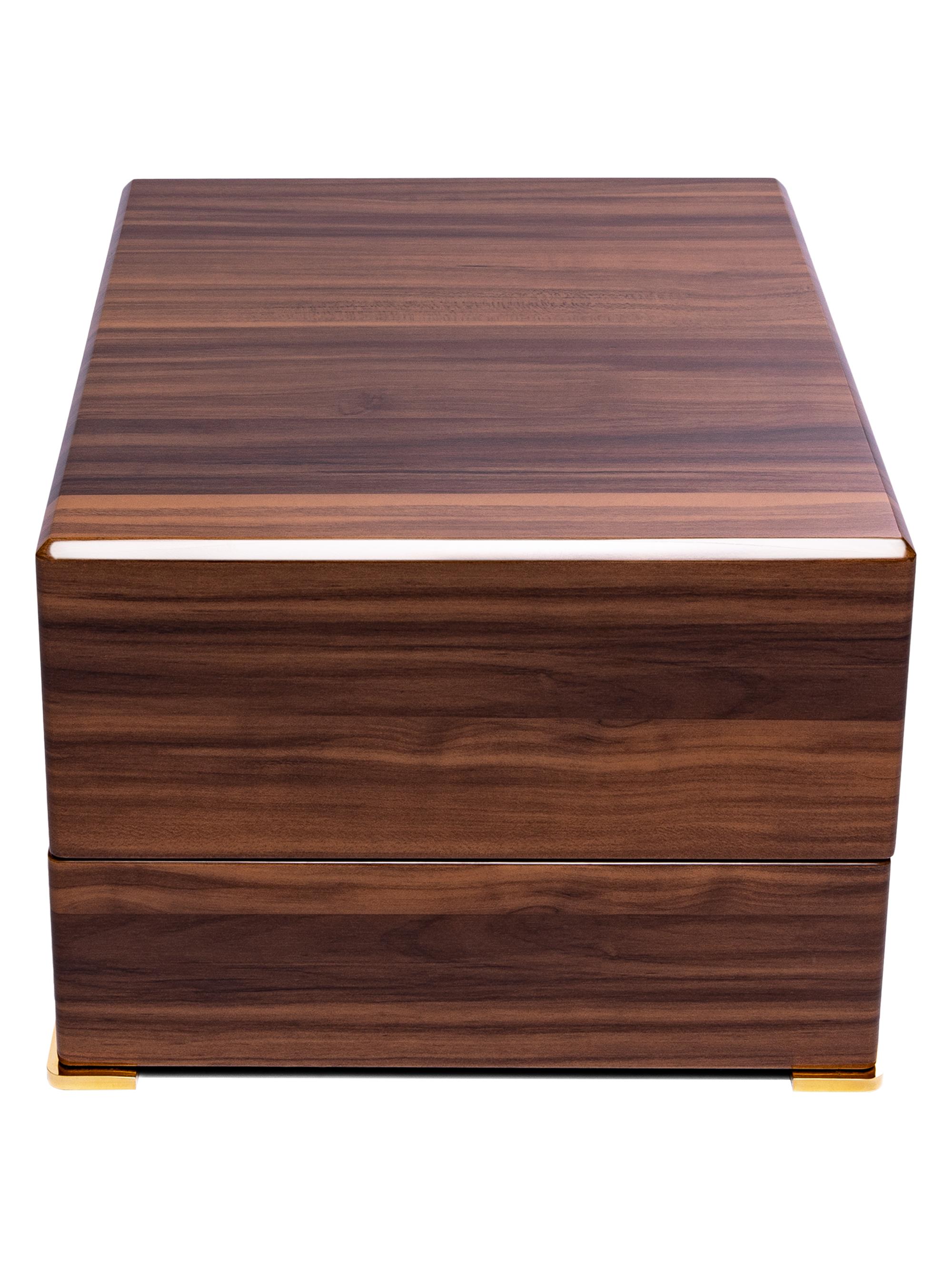 Rapport London Perpetua Quad Watch Winder - Walnut