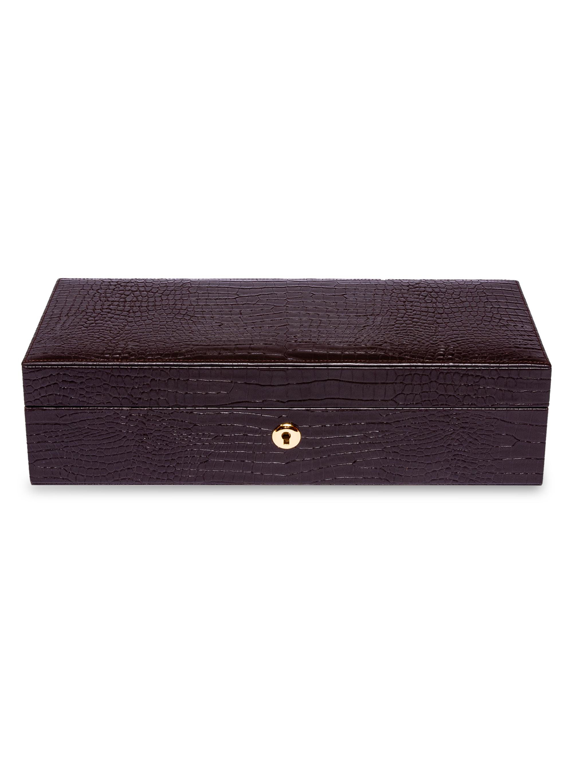 Rapport London Brompton Five-Watch Leather Jewelry Box - Brown