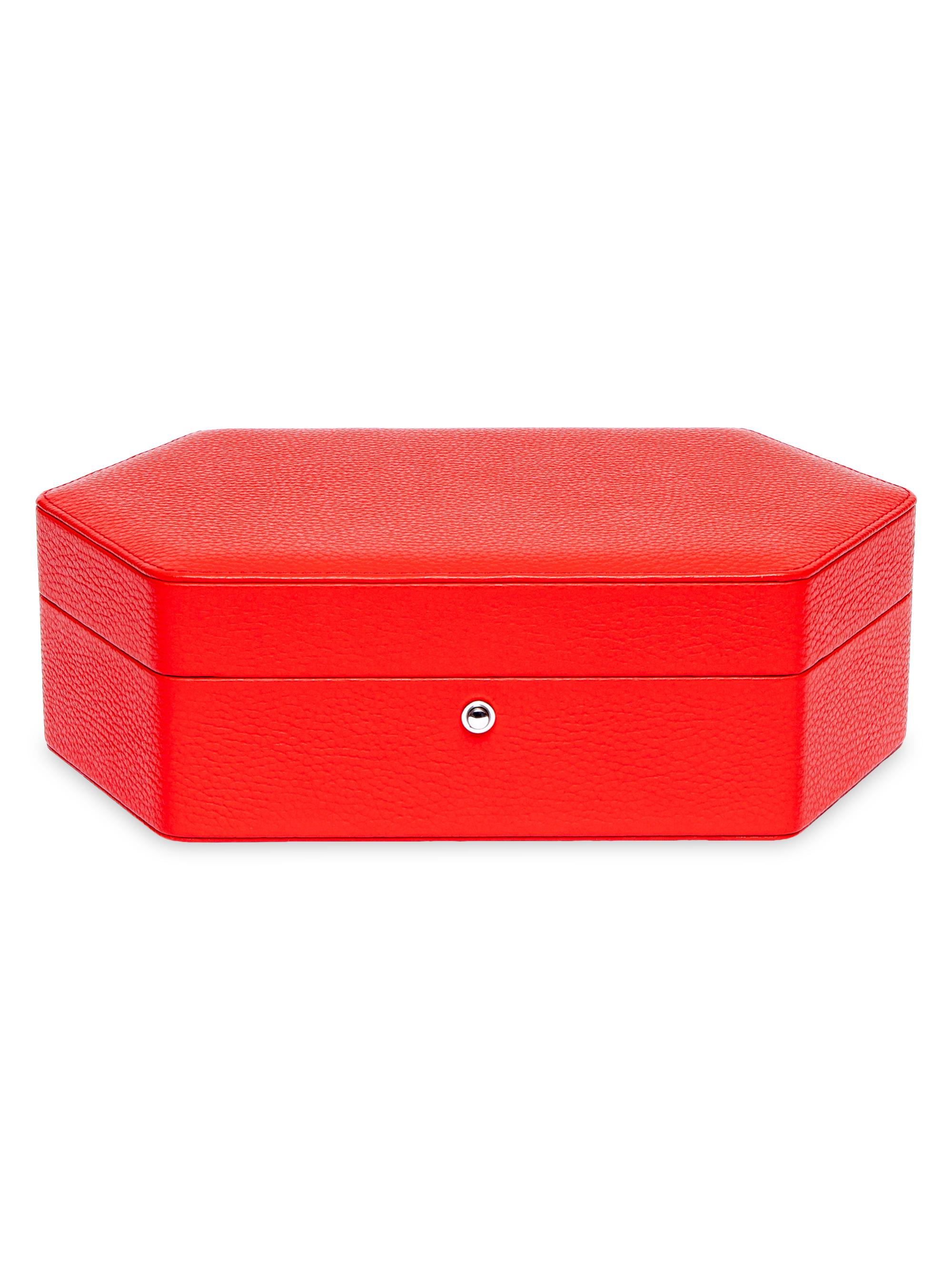 Rapport London Portobello Leather Watch Box - Ruby