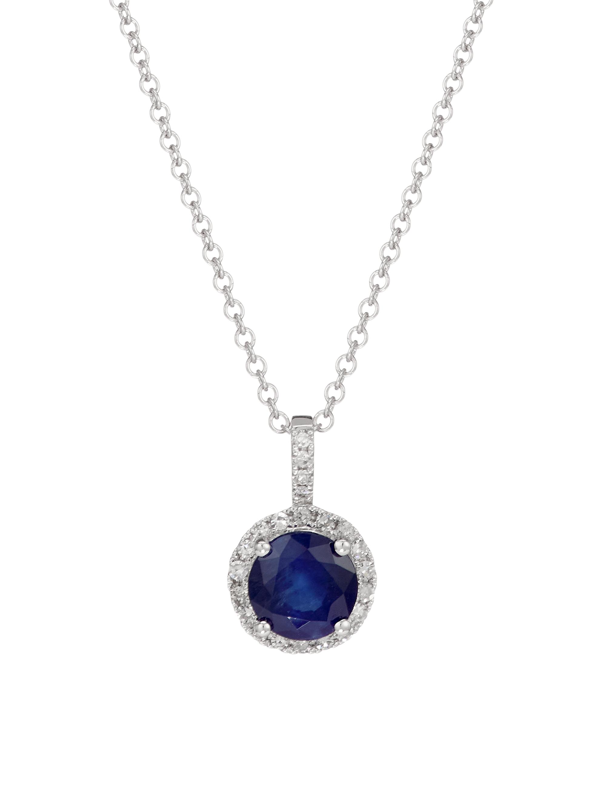 Saks Fifth Avenue Collection 14K White Gold, Sapphire, Diamond