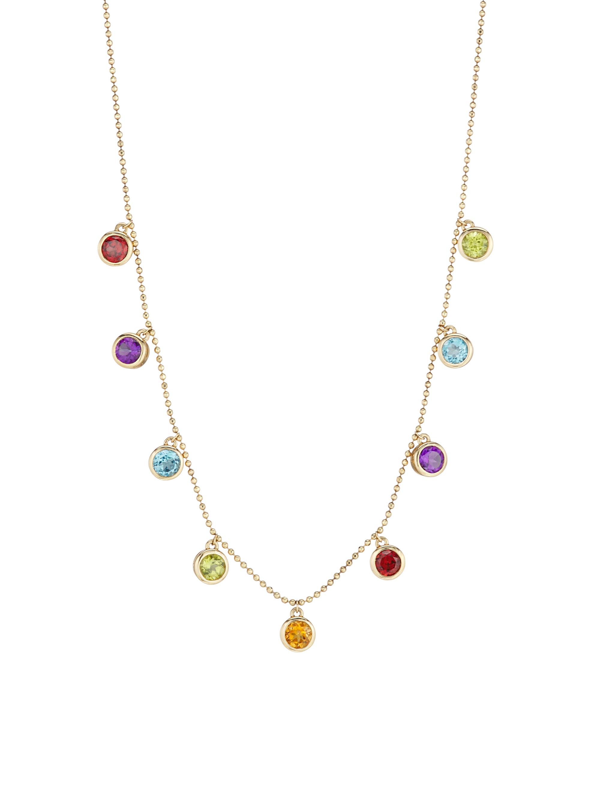 Saks Fifth Avenue Collection Women's 14K Yellow Gold & Multi-Stone Charm Necklace - Yellow Gold