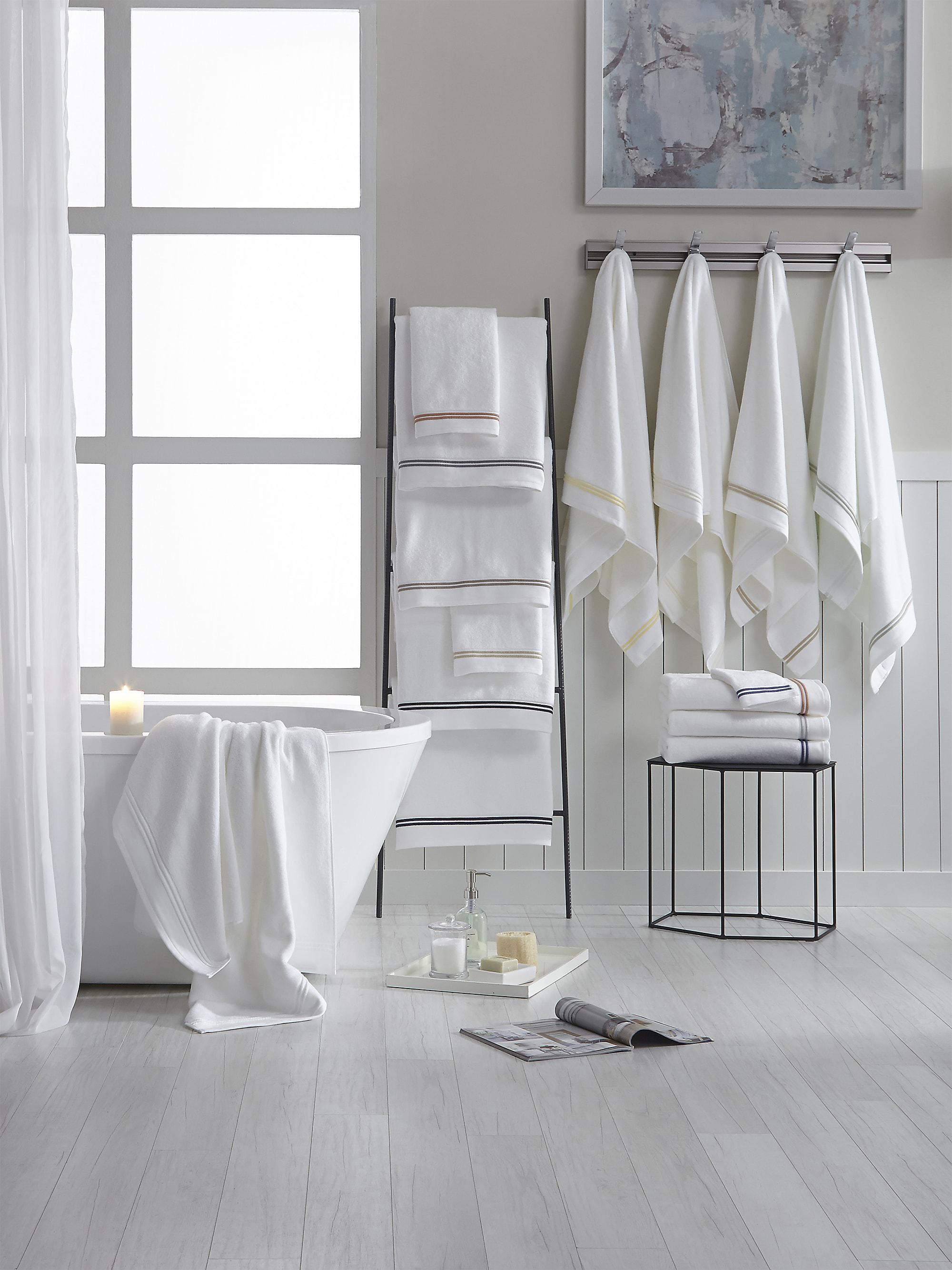 Sferra Aura Towel Collection - White Almond Bath Sheet | Thumbnail 4