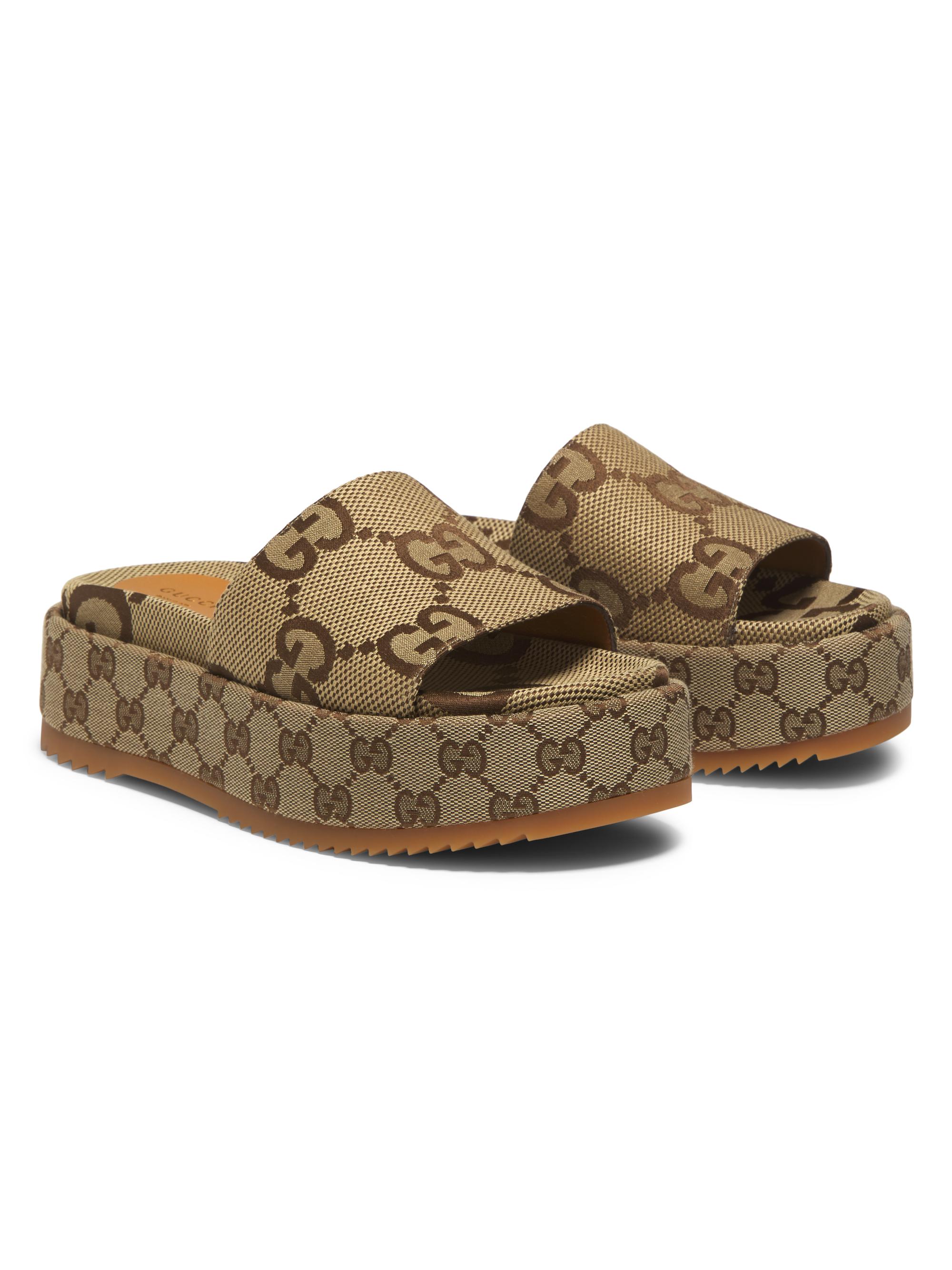 専用GUCCI platform sandal GG patterns Slide Sandal Gg Canvas Womens Gucci Platform Sandals Gucci Women's