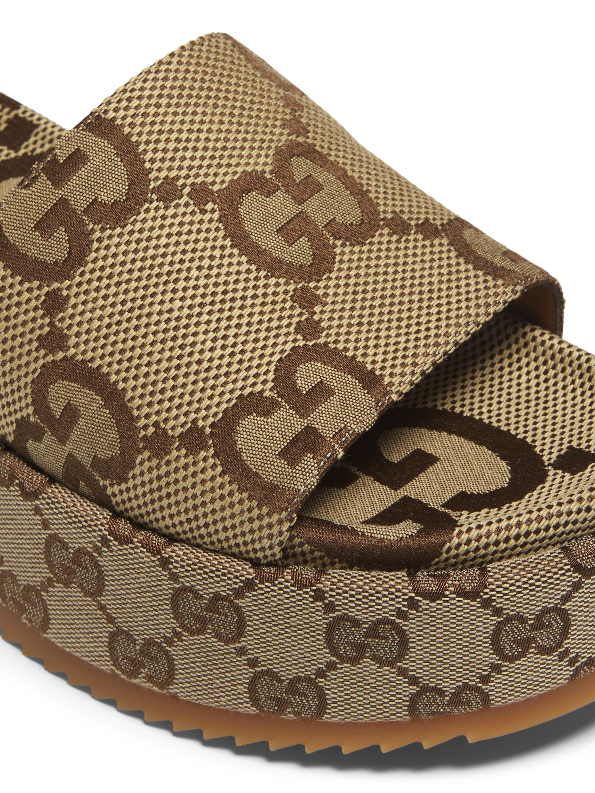 Gucci Angelina Maxi GG Slide Sandals | Saks Fifth Avenue