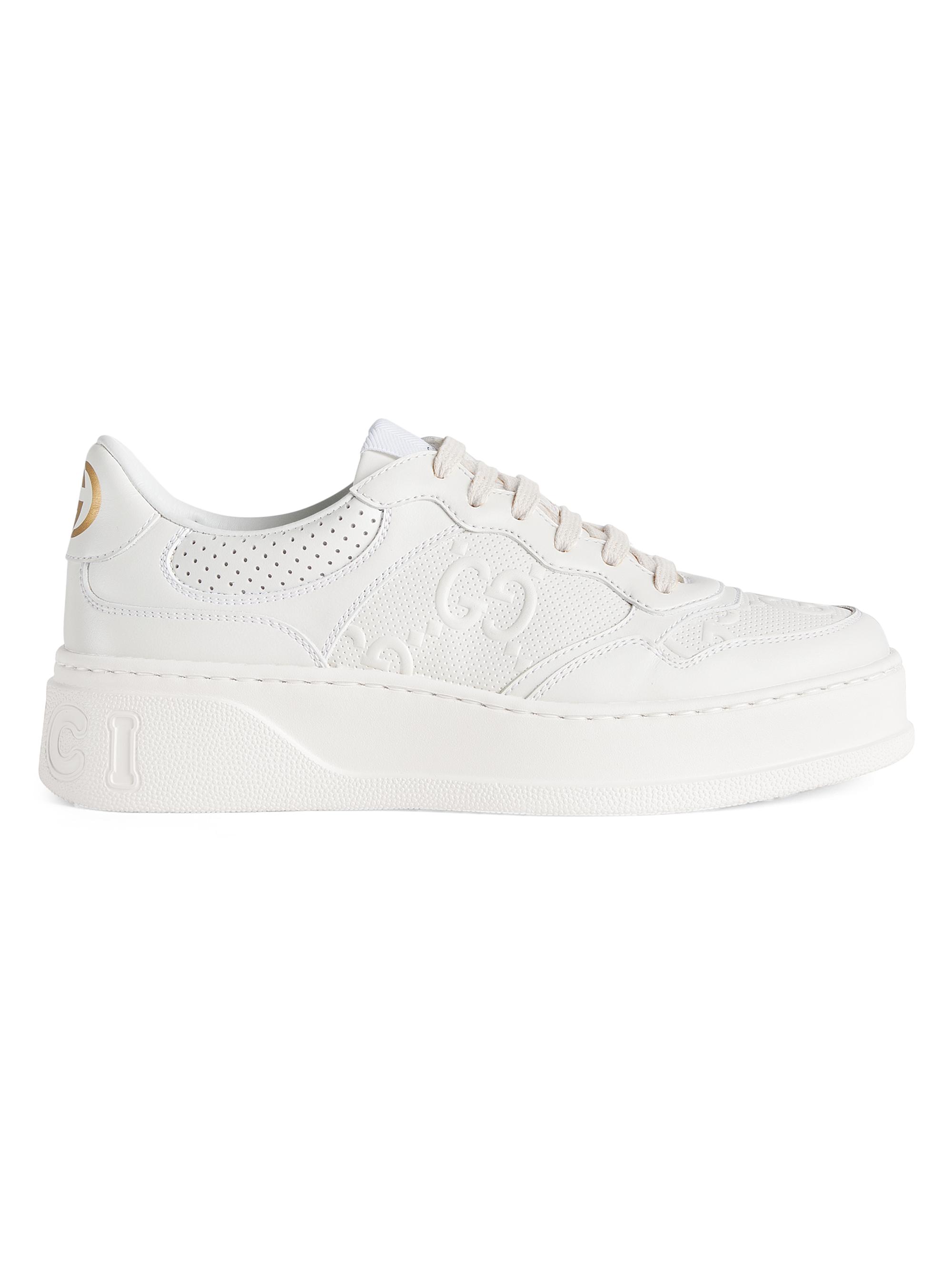 Gucci GG Embossed Leather Sneakers | Saks Fifth Avenue