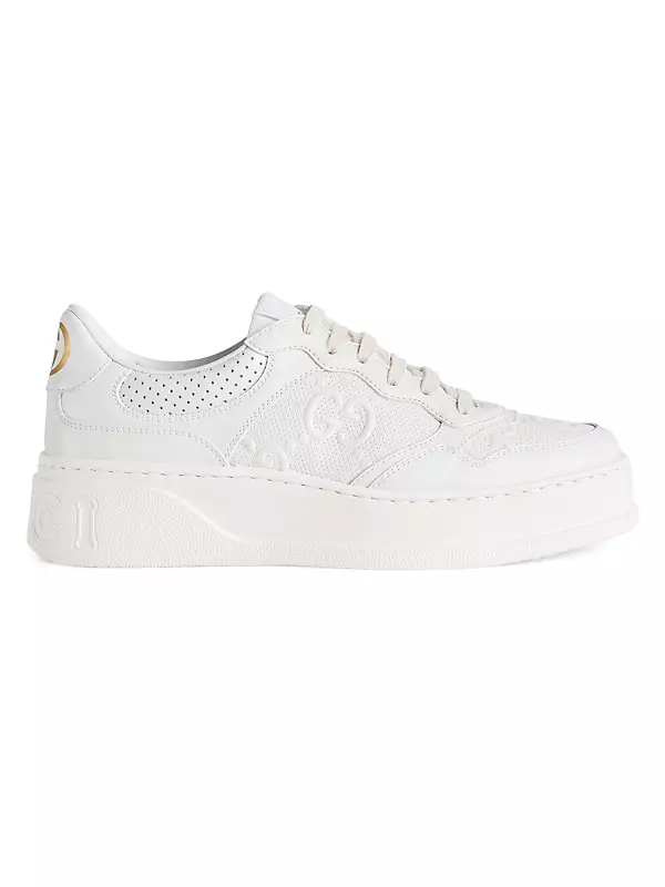 GG Embossed Leather Sneakers