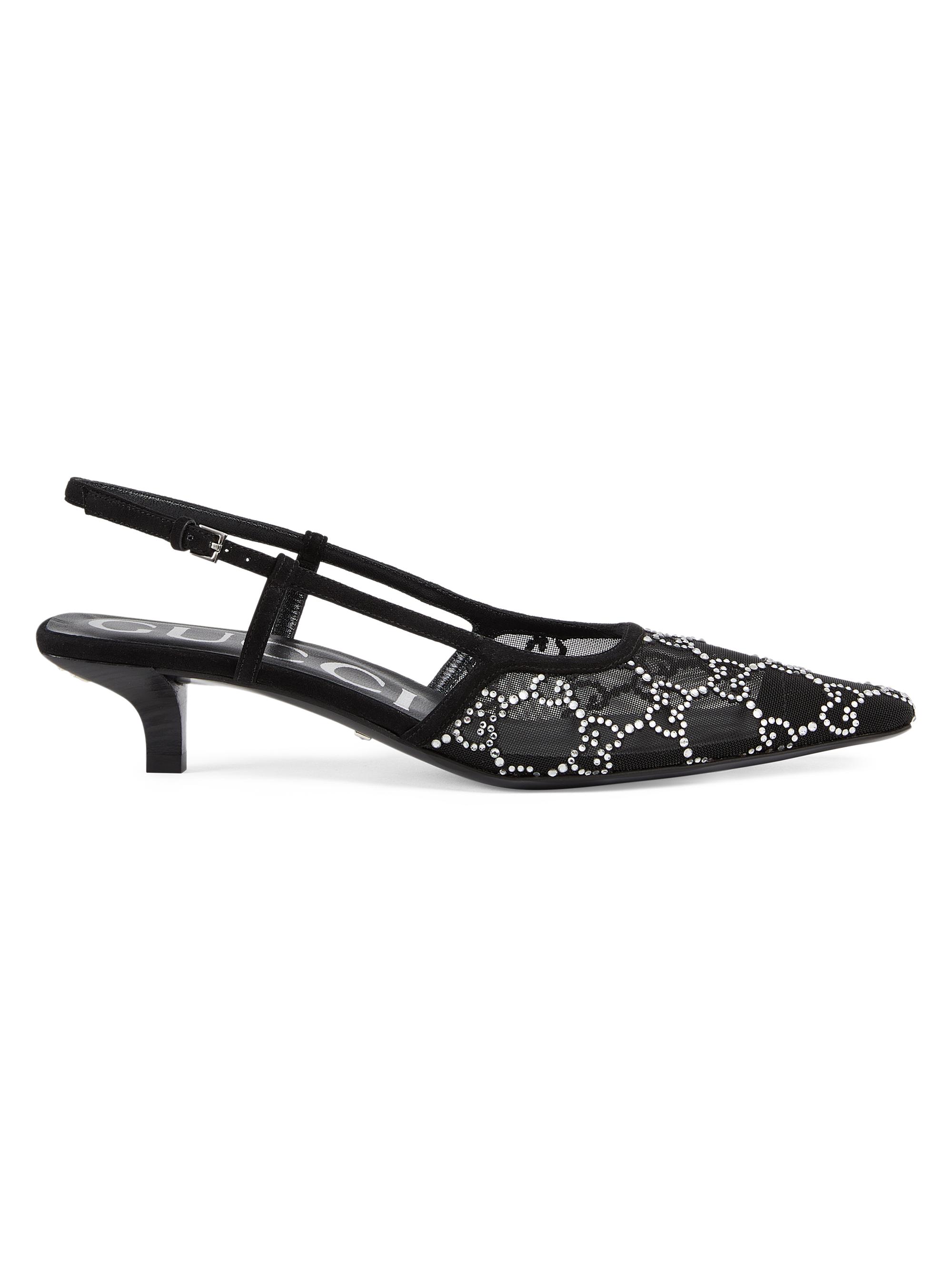 GG embellished patent leather slides